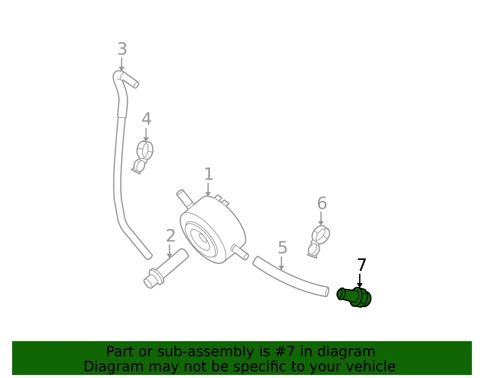 Connector Hose - Nissan (14075-59J0A) - view 2