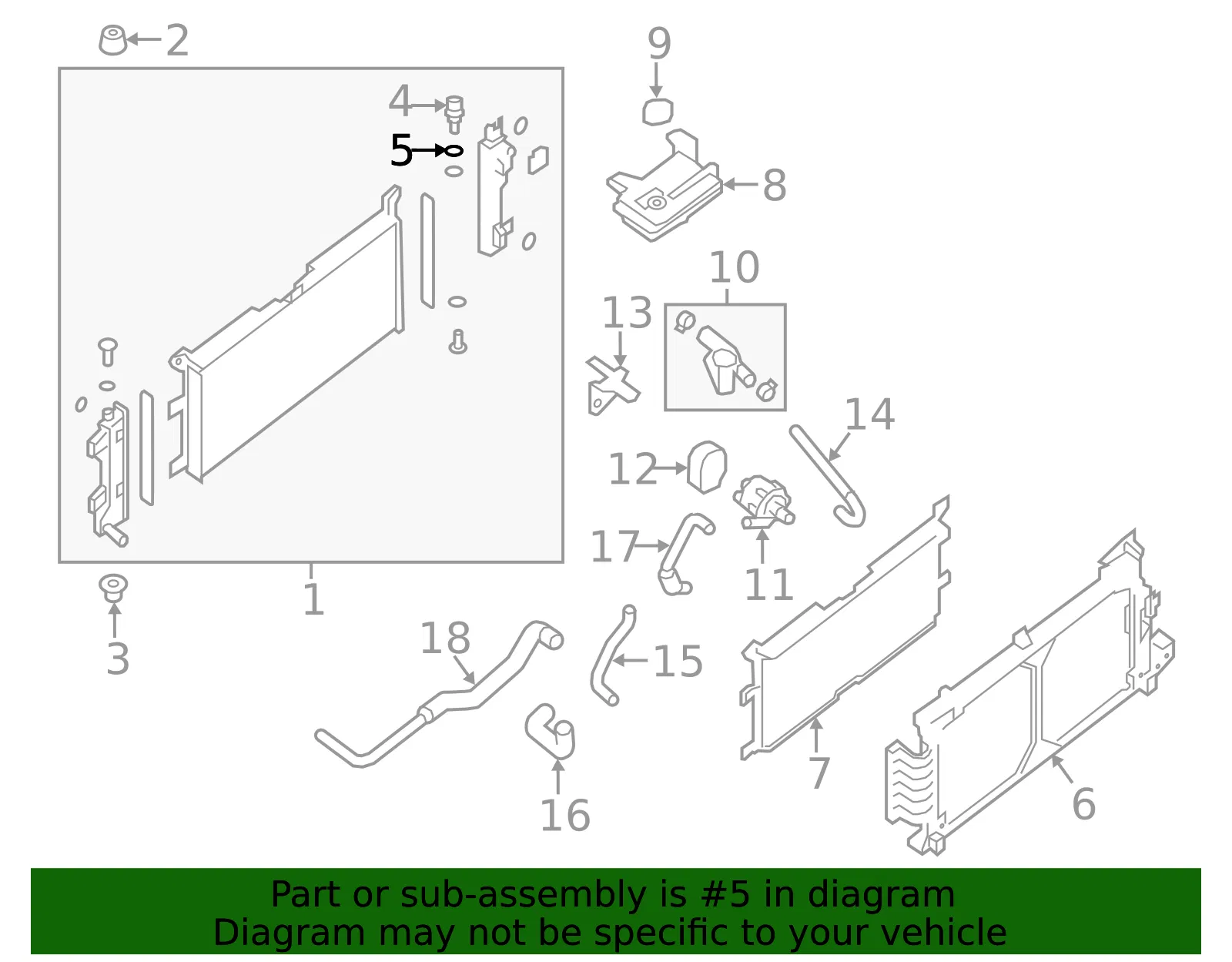 Engine Coolant Temperature Sensor O-Ring - Nissan (14457-37N01) - view 2