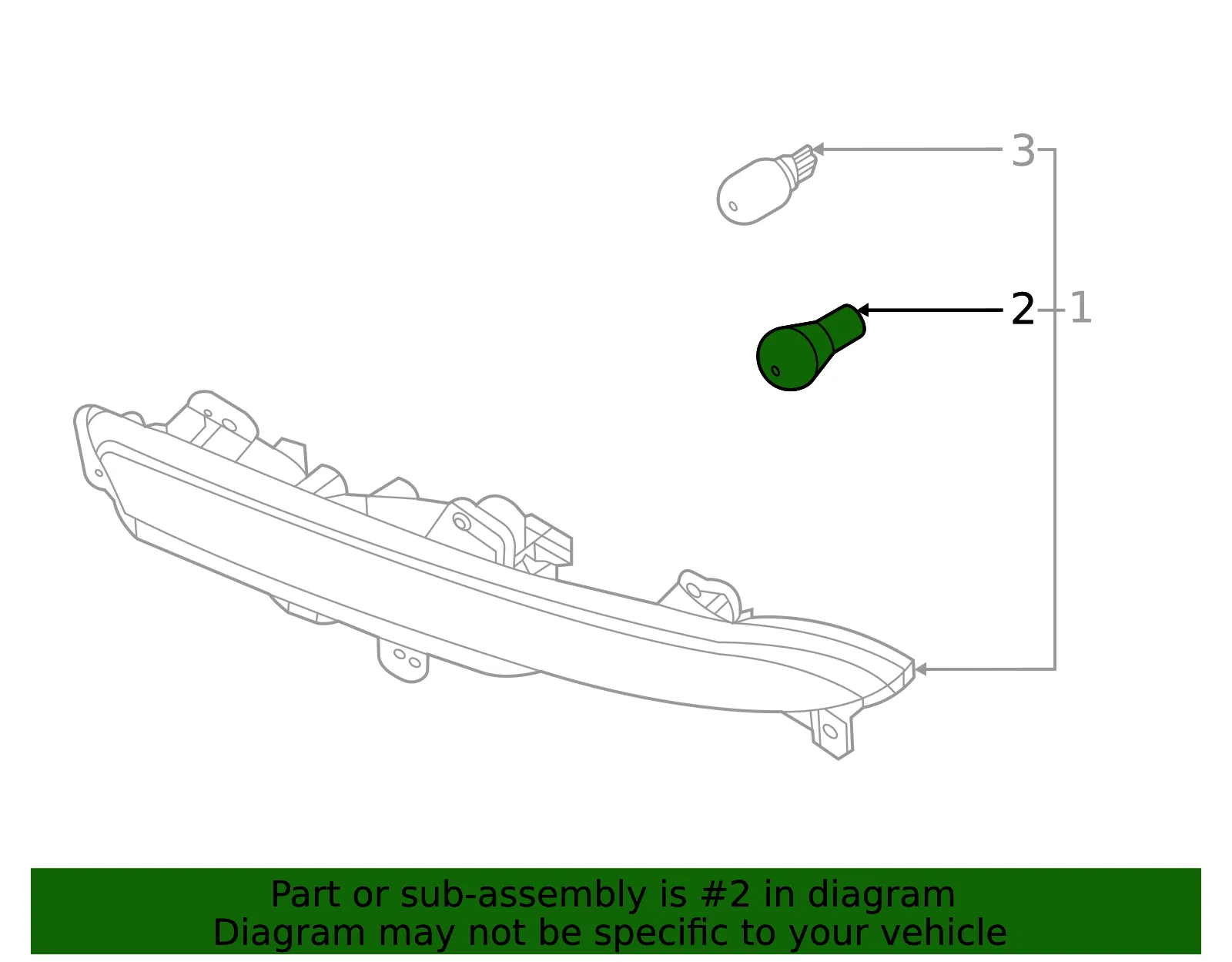 Marker Lamp Bulb - Kia (18642-21007N) - view 2
