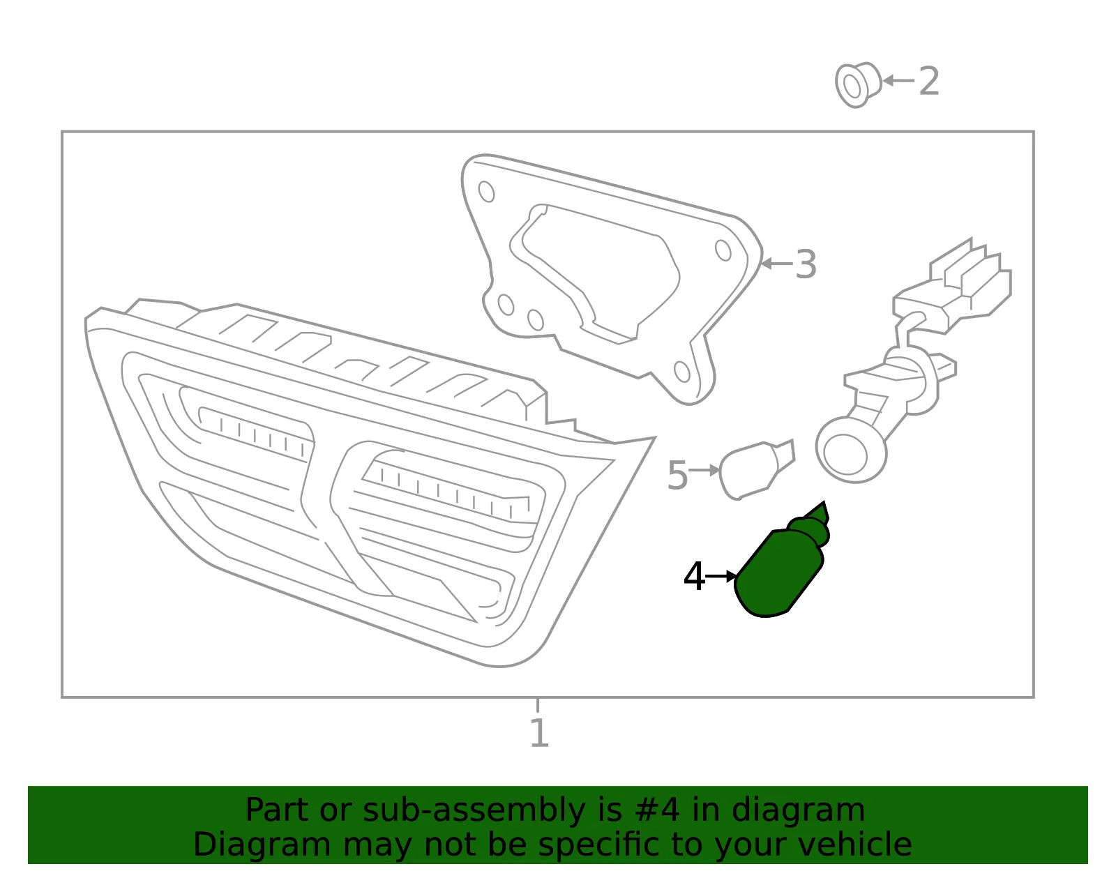 Backup Lamp Bulb - Kia (18643-16004N) - view 3