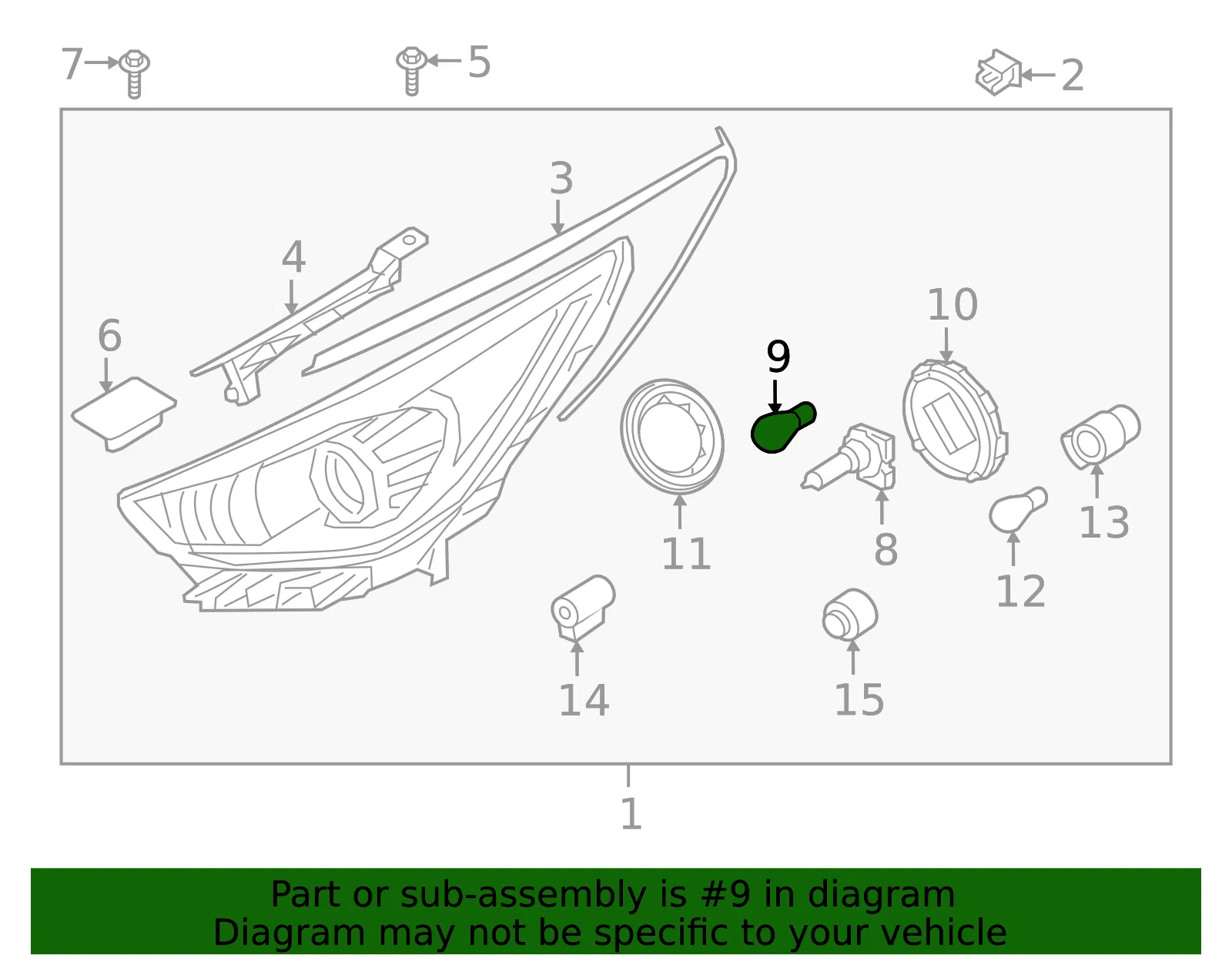 Turn Signal Light Bulb - Kia (18644-28087L) - view 2
