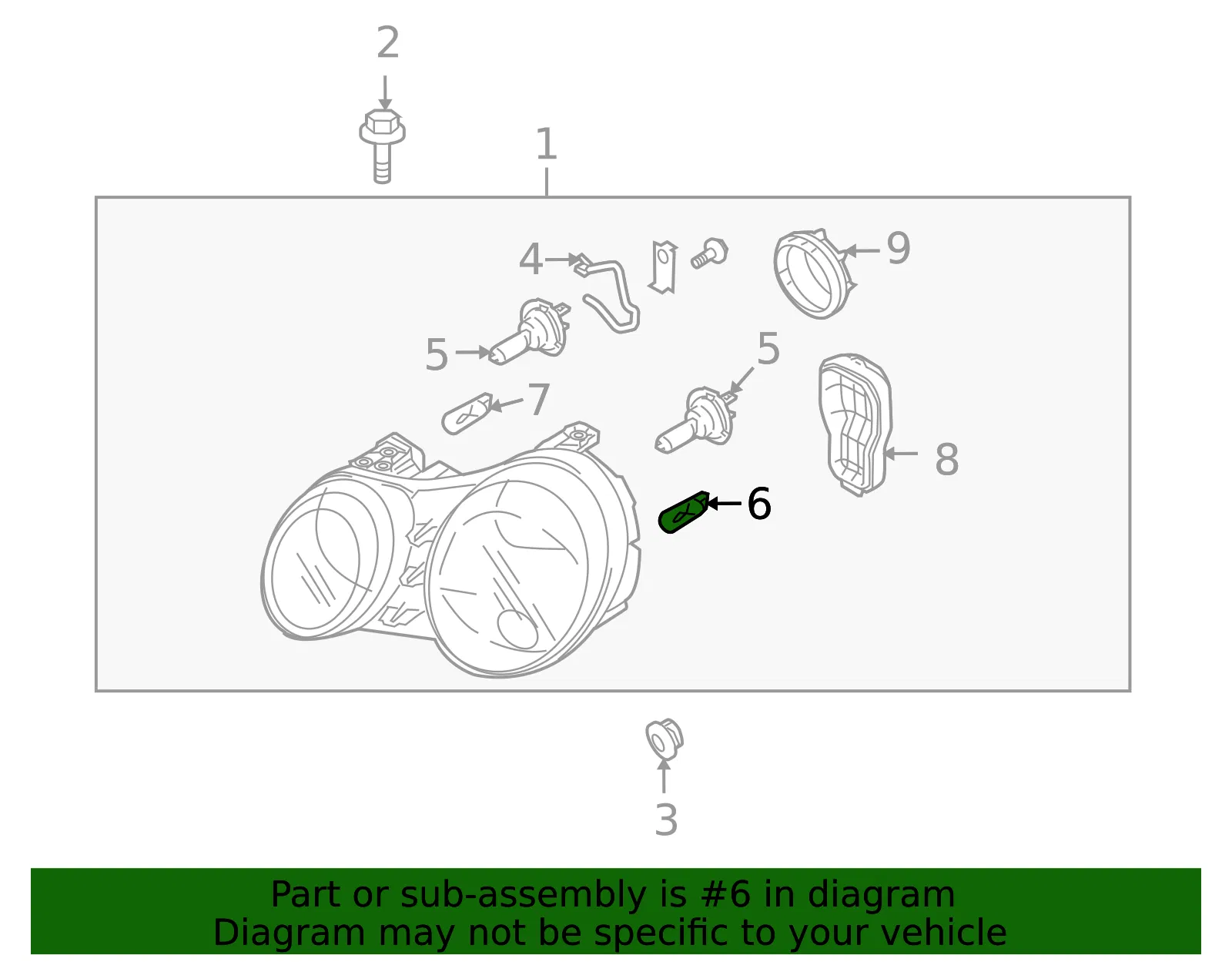 Marker Lamp Bulb - Kia (18647-55004L) - view 2