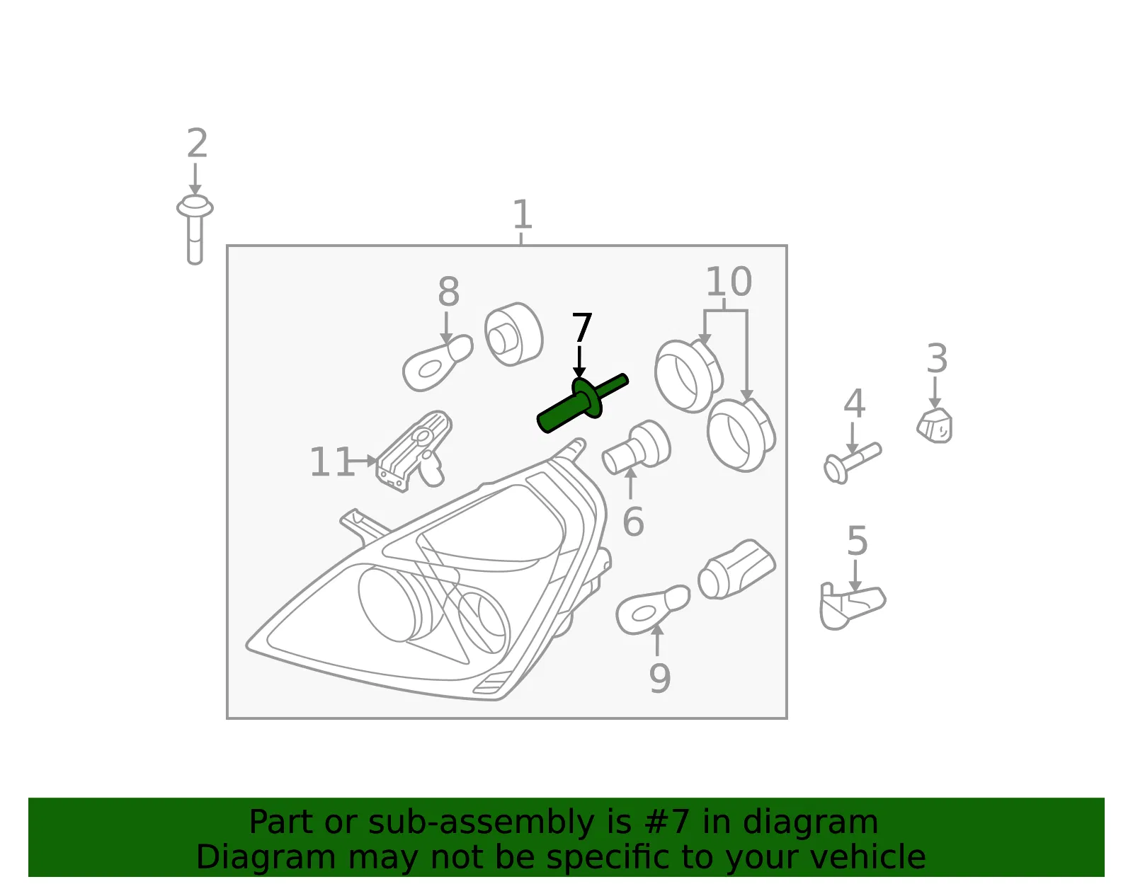 High Beam Bulb - Kia (18647-55009E) - view 2