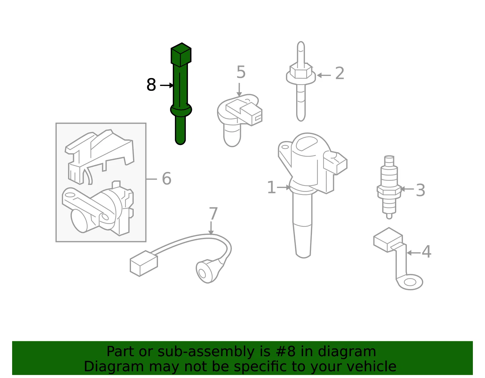 Engine Cylinder Head Temperature Sensor - Mazda (1FAA-18-707A) - view 3