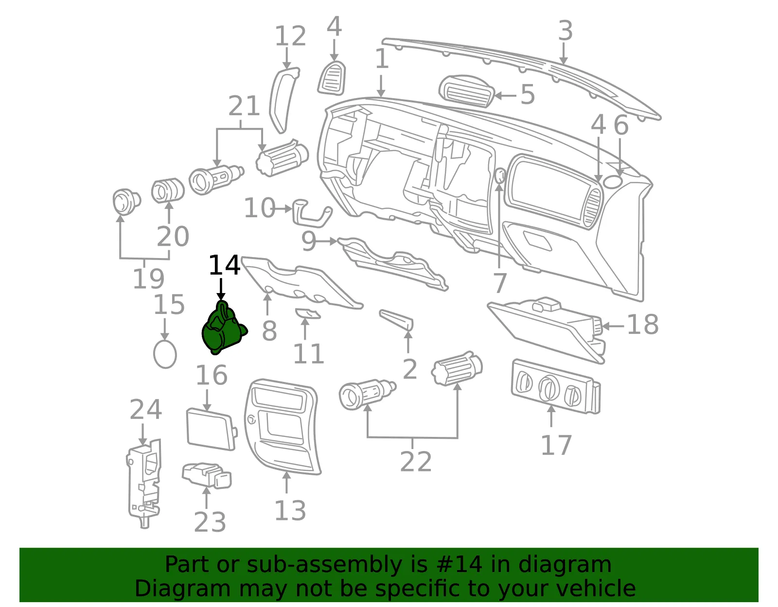Switch Lock Center Diff - MAZDA (1FAA666C0) - view 2