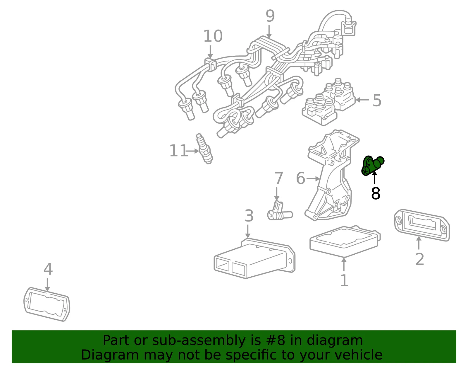 Engine Camshaft Position Sensor - Mazda (1f0018194) - view 2