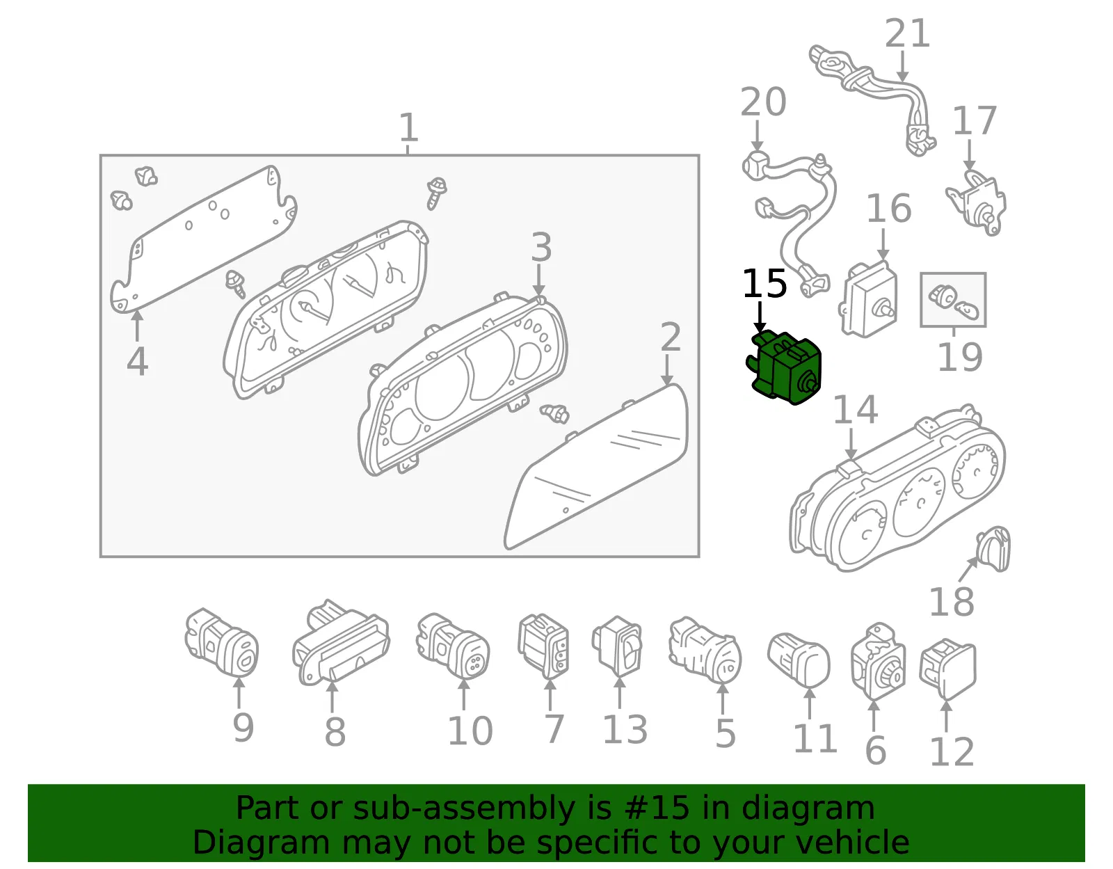Blower Motor Switch - Mazda (1f0076525b) - view 2