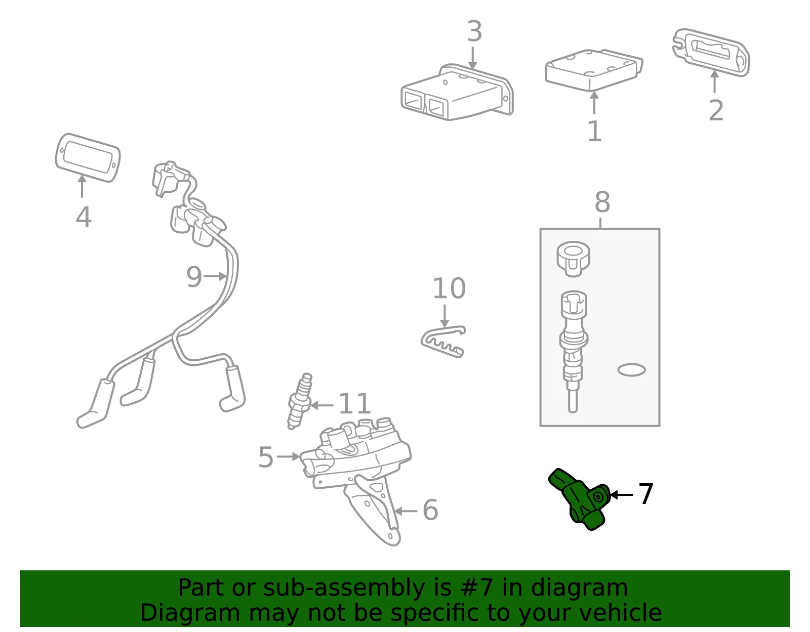 Engine Crankshaft Position Sensor - Mazda (1f2167082a) - view 2