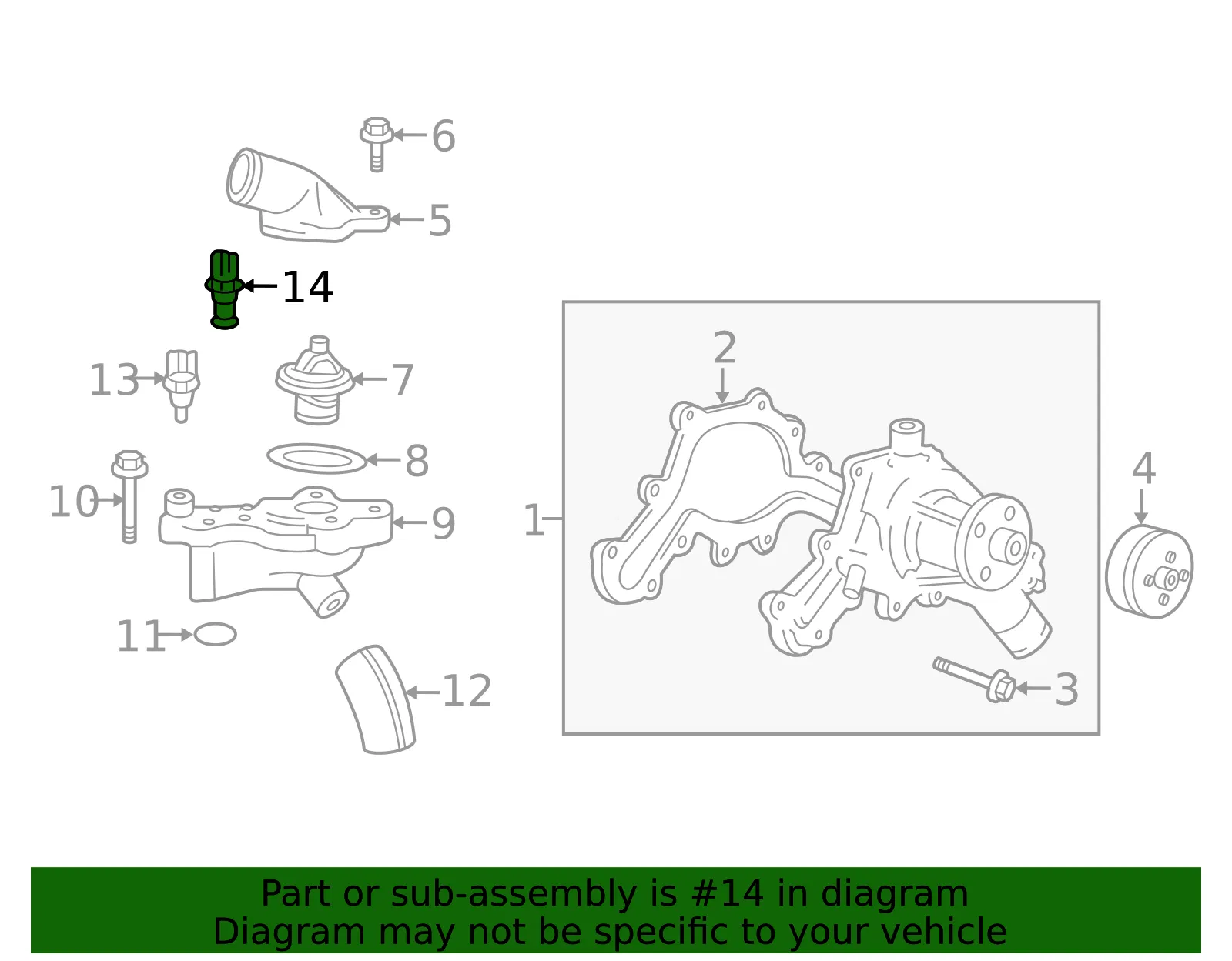 Engine Coolant Temperature Sensor - Mazda (1f6018840a) - view 2