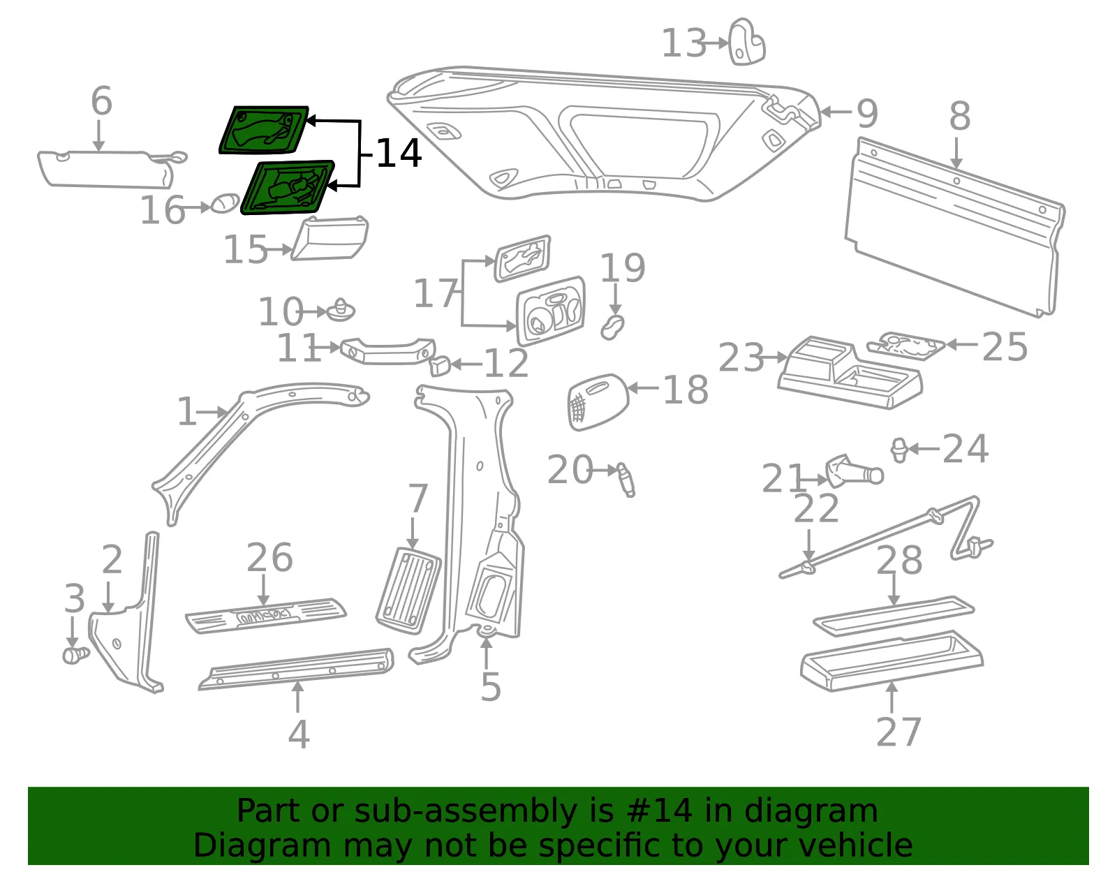 Interior Lamp - Mazda (1f7051310) - view 2