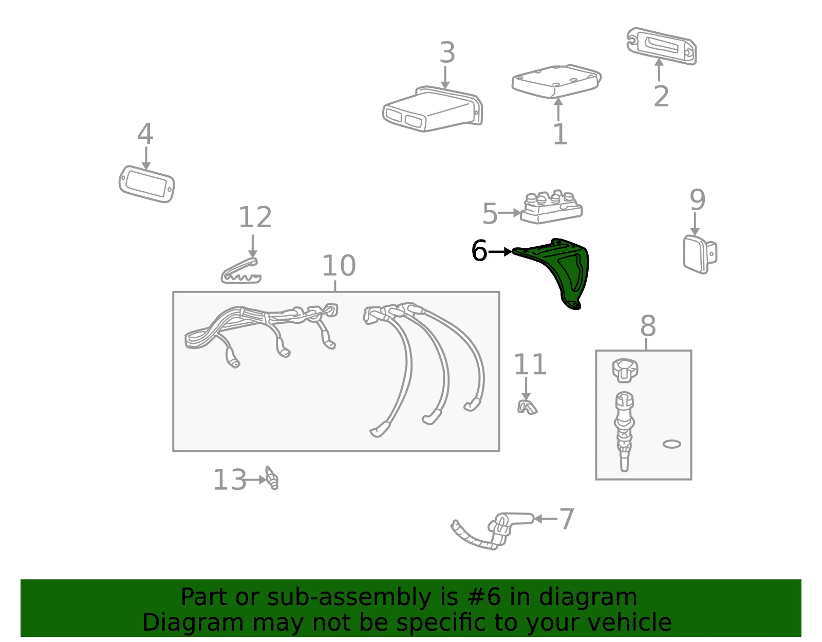 Ignition Coil Mounting Bracket - Mazda (1f8218120) - view 2