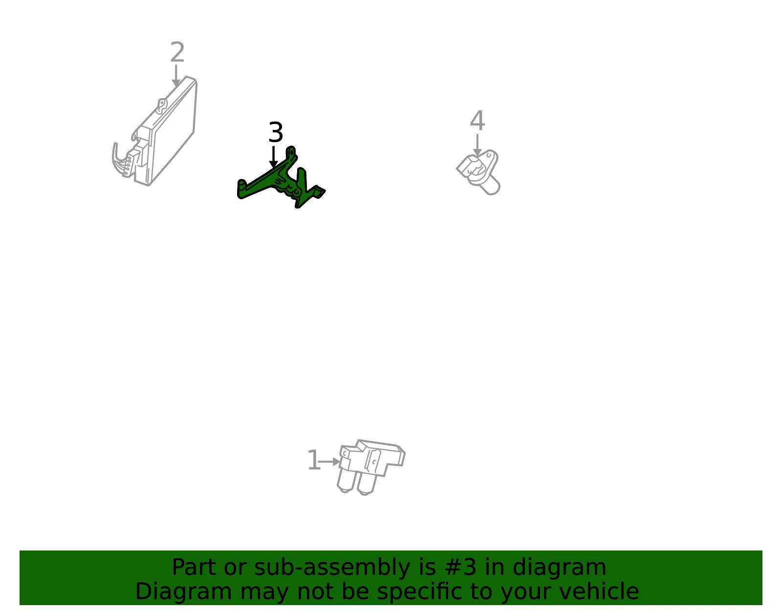 Control Module Bracket - Mazda (1faa437b2) - view 2