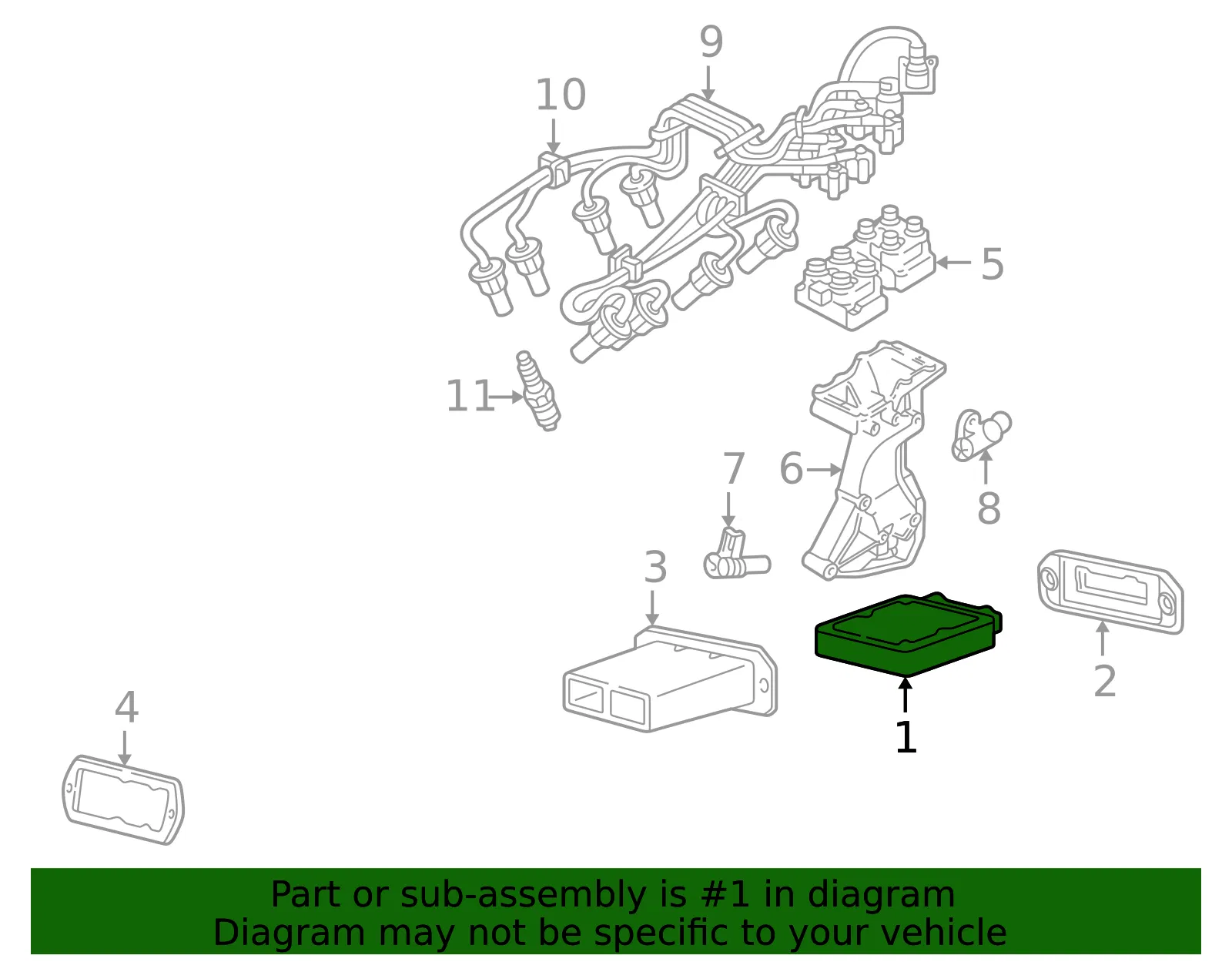 Engine Control Module (ECM) - Mazda (1fdt18881b) - view 2
