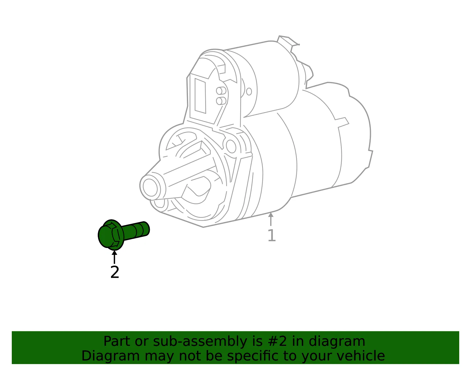 Starter Mount Bolt - Kia (21152-2G000) - view 2