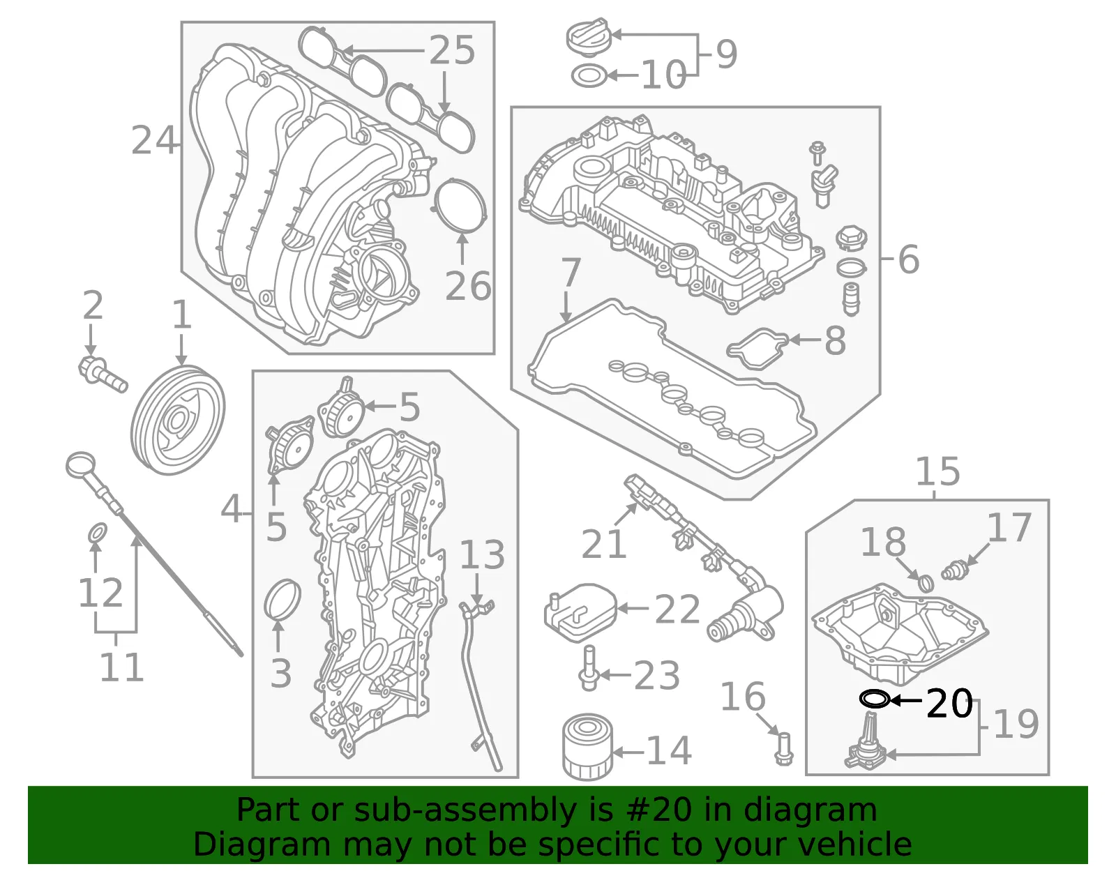 Engine Oil Level Sensor Gasket - Kia (21591-2F600) - view 2