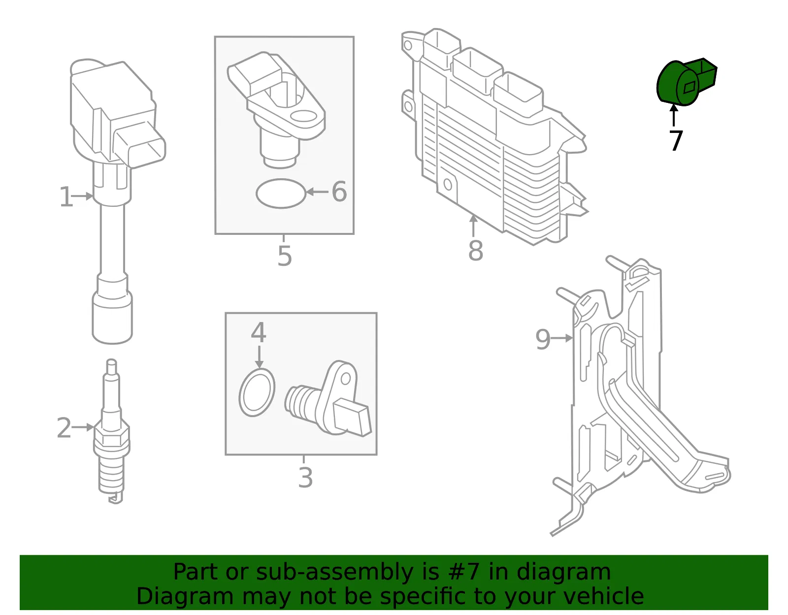 Knock Sensor - Nissan (22060-5TA0A) - view 2
