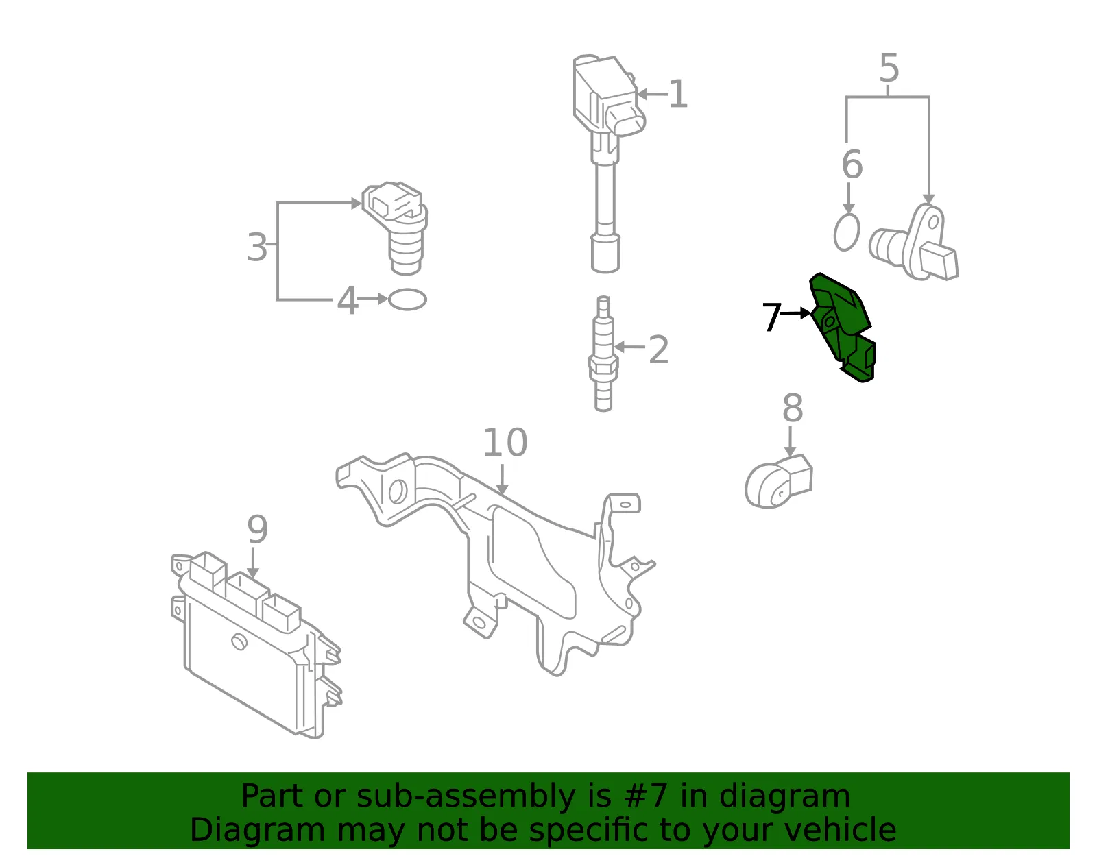 Sensor Cover - Nissan (22125-EW00A) - view 2