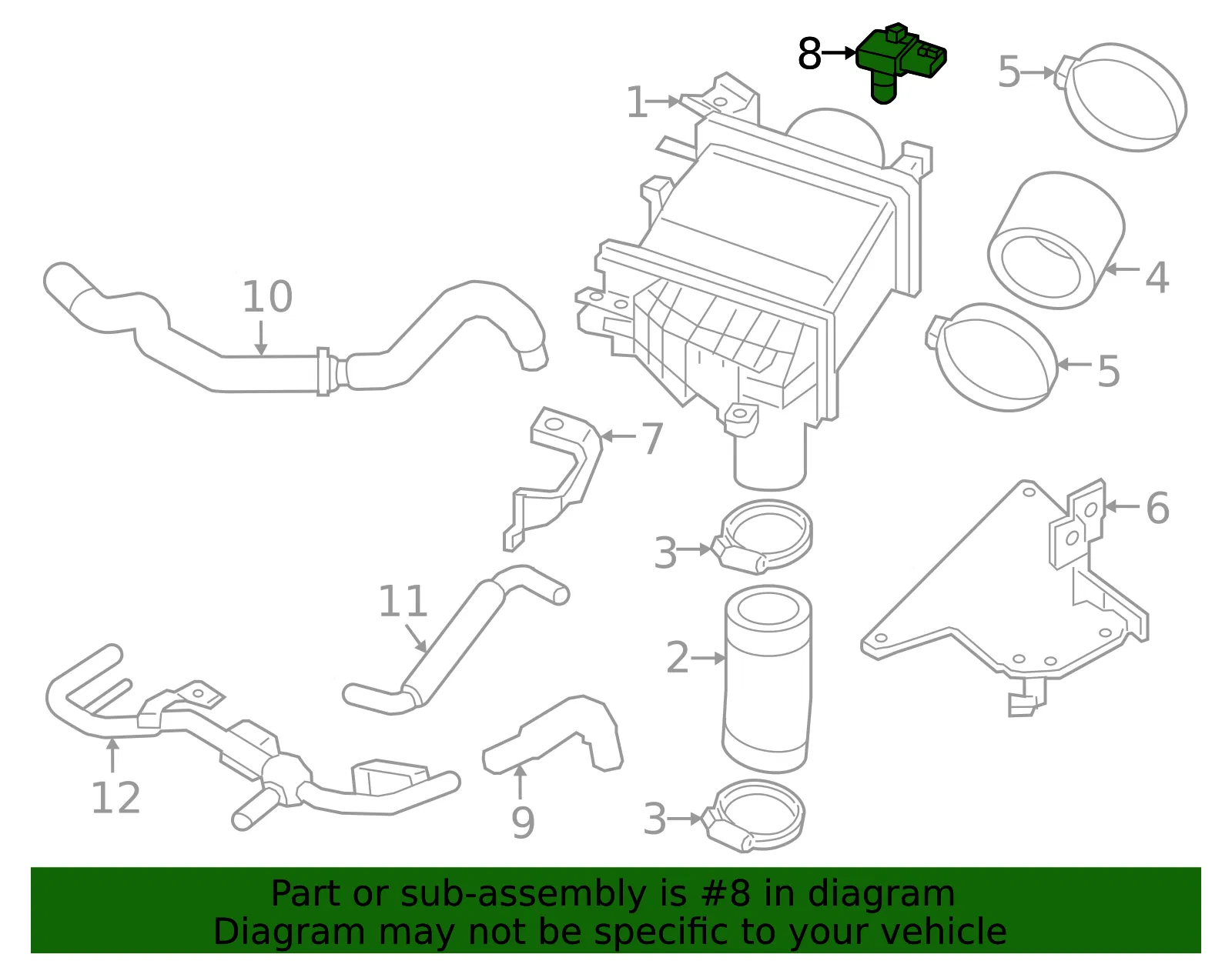 Boost Sensor - Nissan (22365-1TT0B) - view 3
