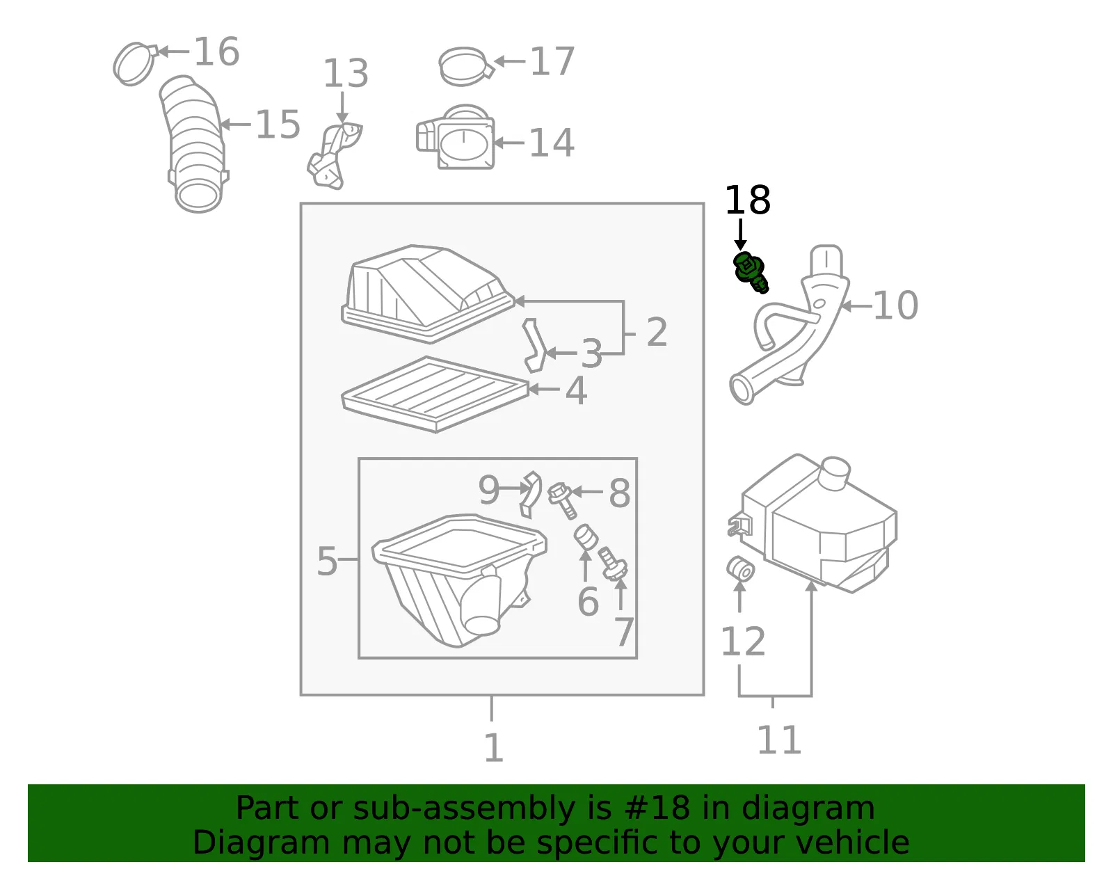 Air Intake Temp Sensor - Nissan (22630-1B00A) - view 4