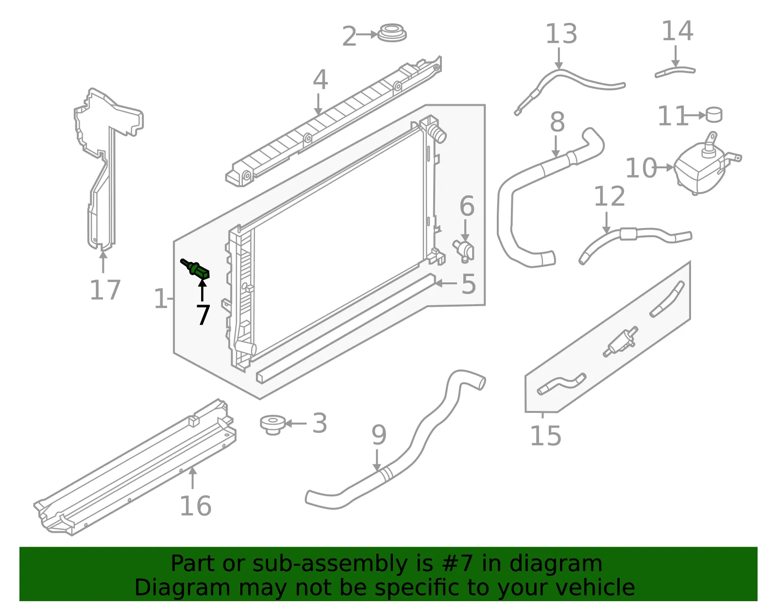 Engine Coolant Temperature Sensor - Nissan (22630-5WK0A) - view 2