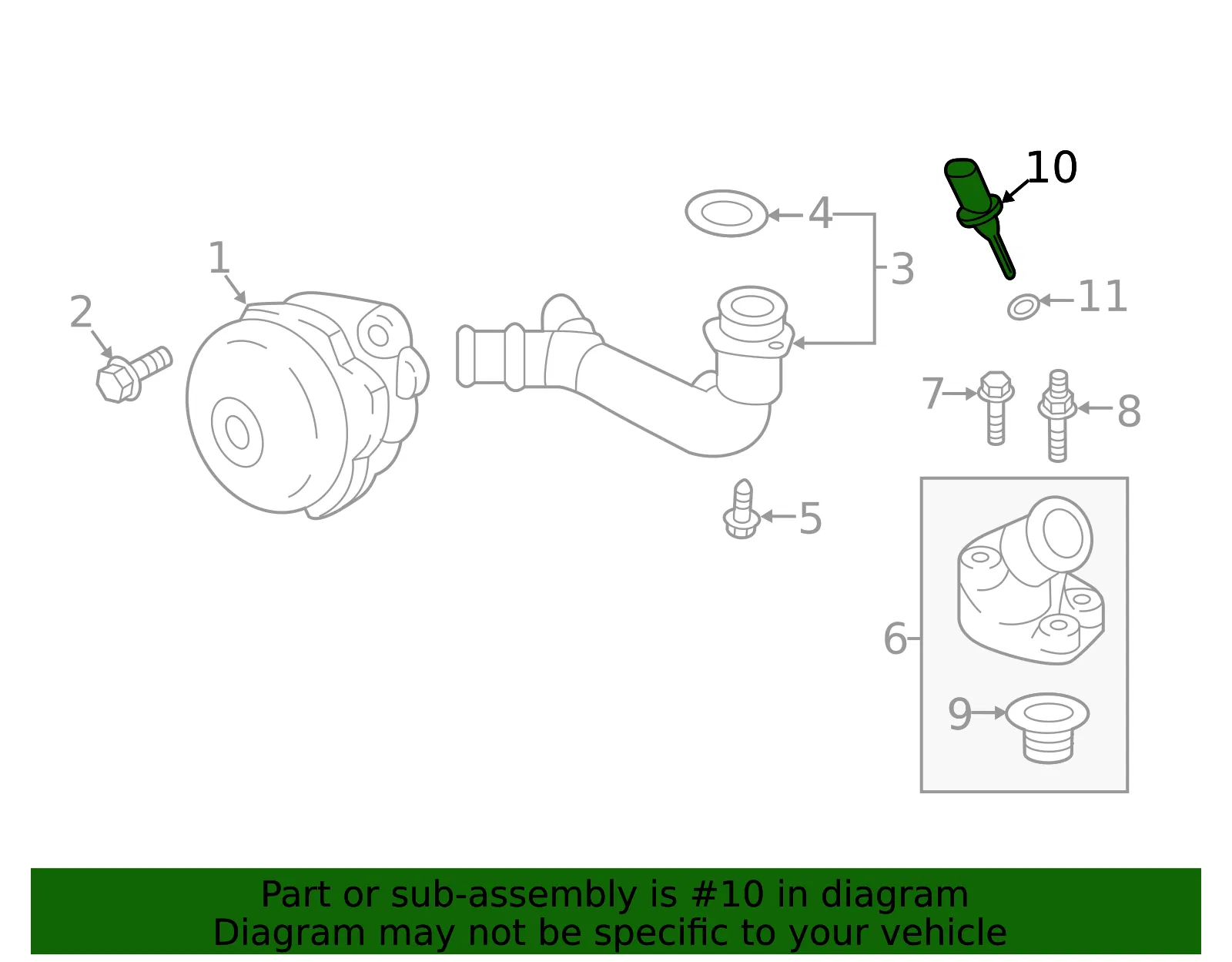 Engine Coolant Temperature Sensor - Nissan (22630-EZ40A) - view 3
