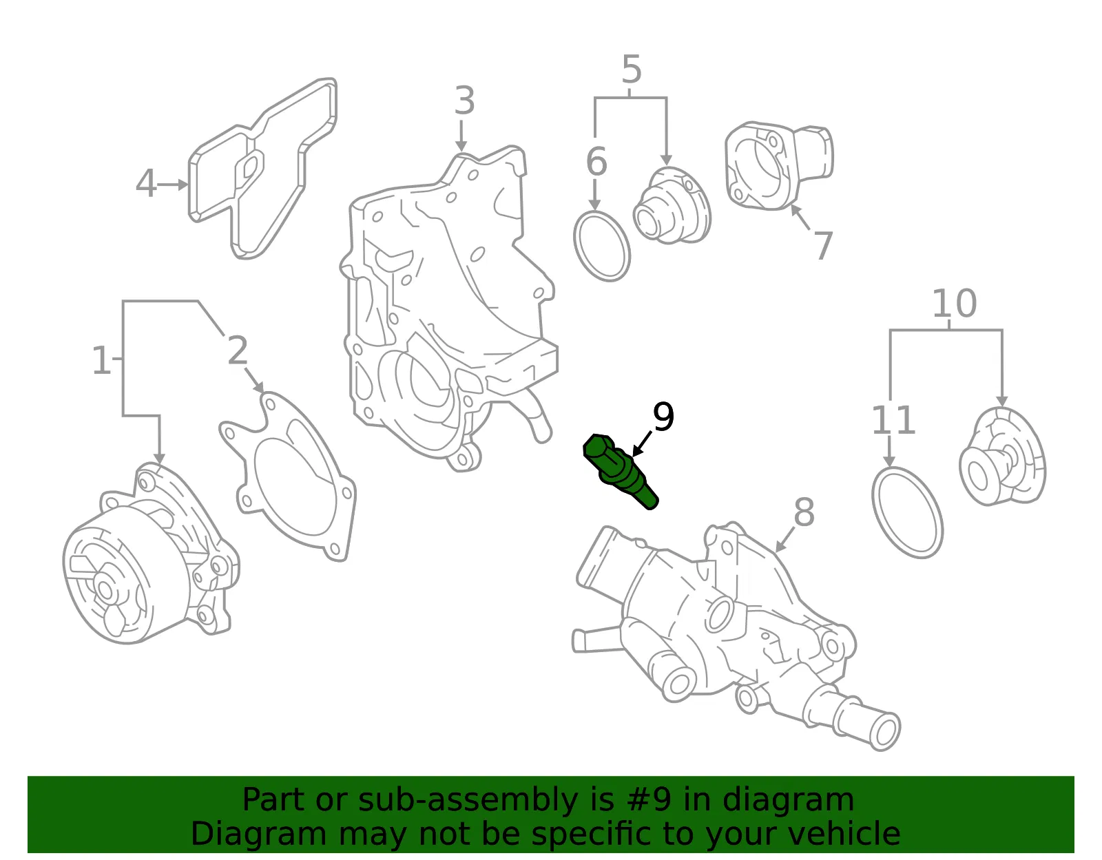 Engine Coolant Temperature Sensor - Nissan (22630-JN00A) - view 4