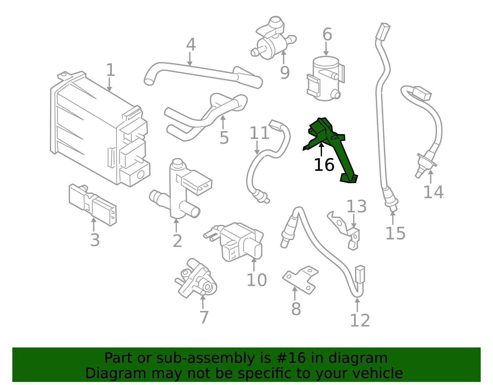 Oxygen Sensor Bracket - Nissan (22650-1AA0A) - view 2
