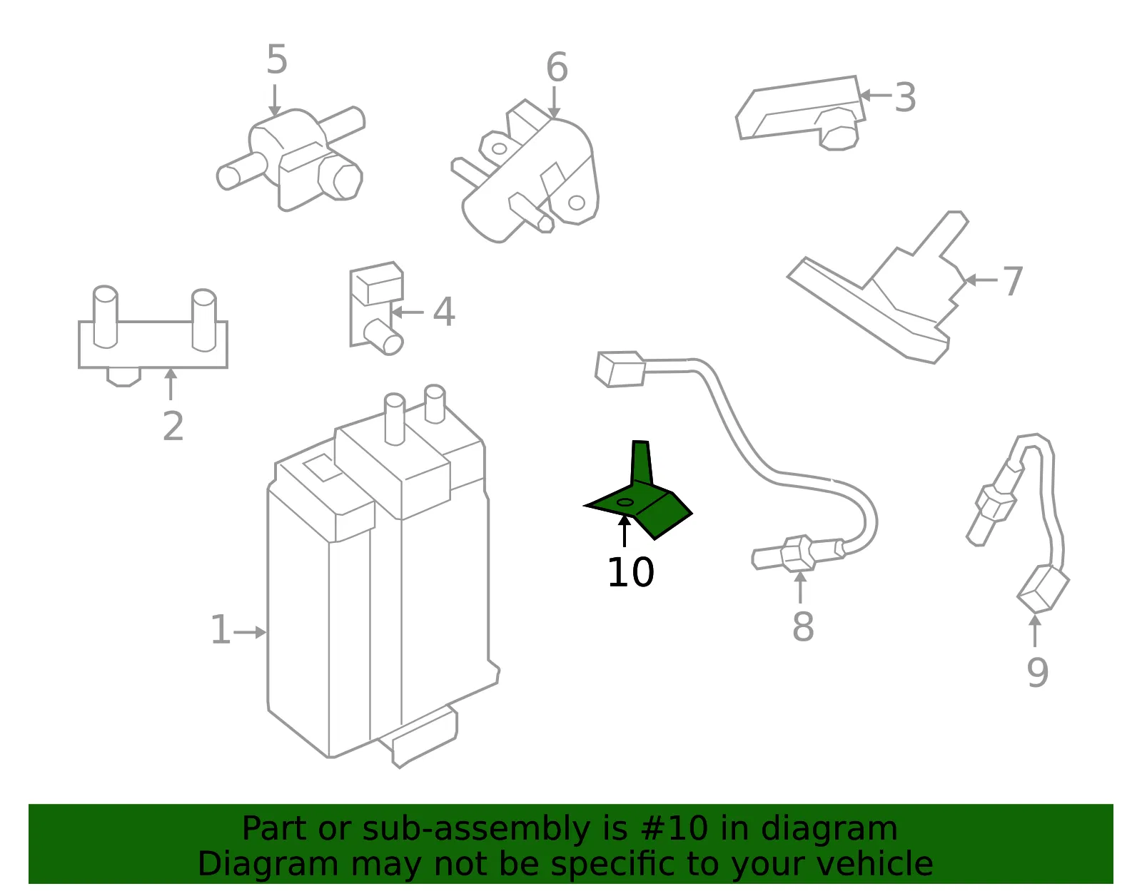 Pressure Sensor - Nissan (22650-6HT0A) - view 2