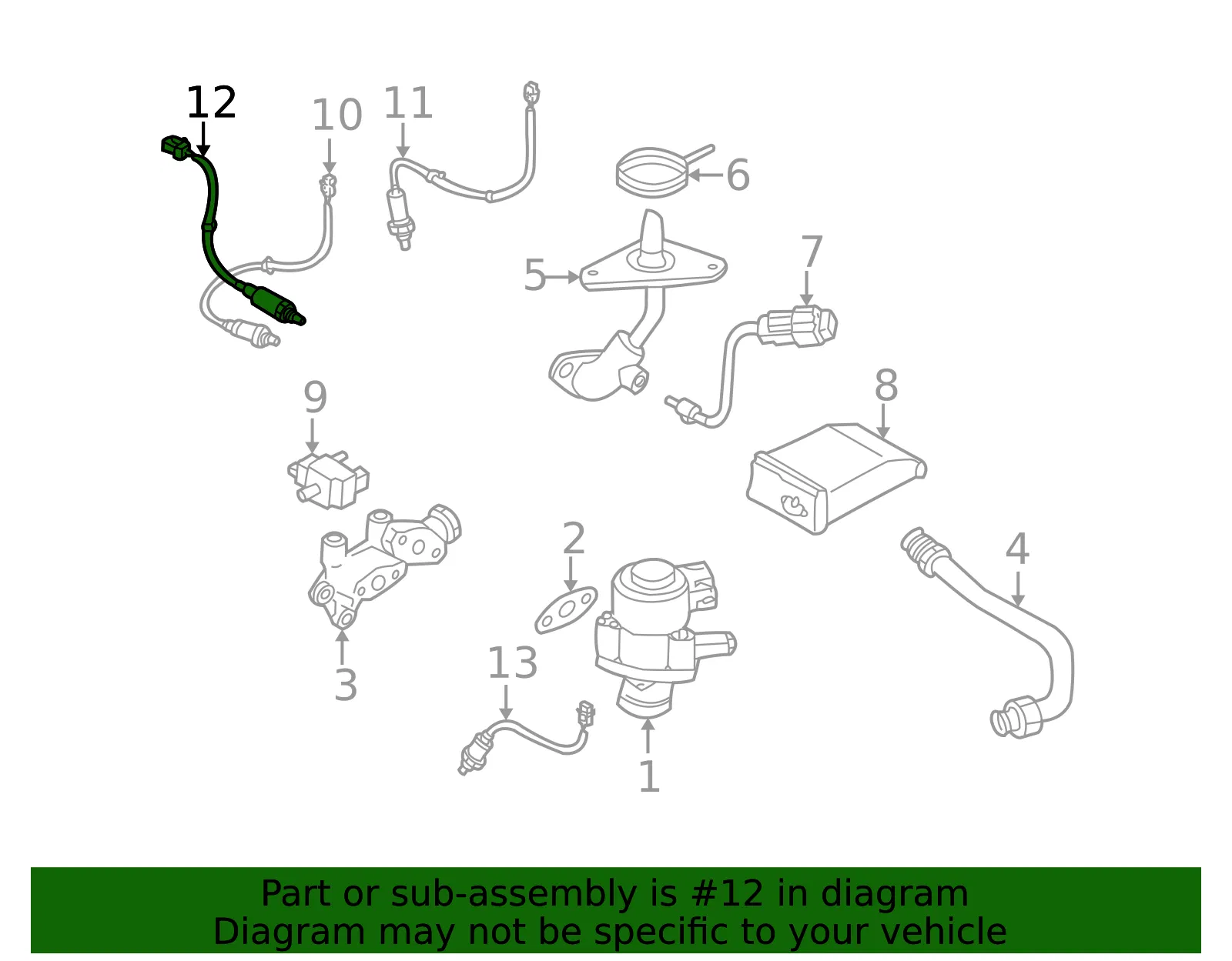 Oxygen Sensor - Nissan (22690-2Y921) - view 3