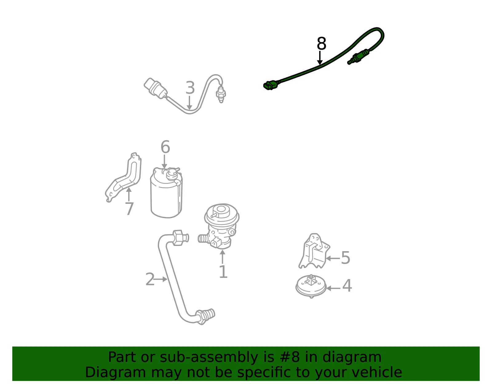 Oxygen Sensor - Nissan (22690-4W012) - view 2