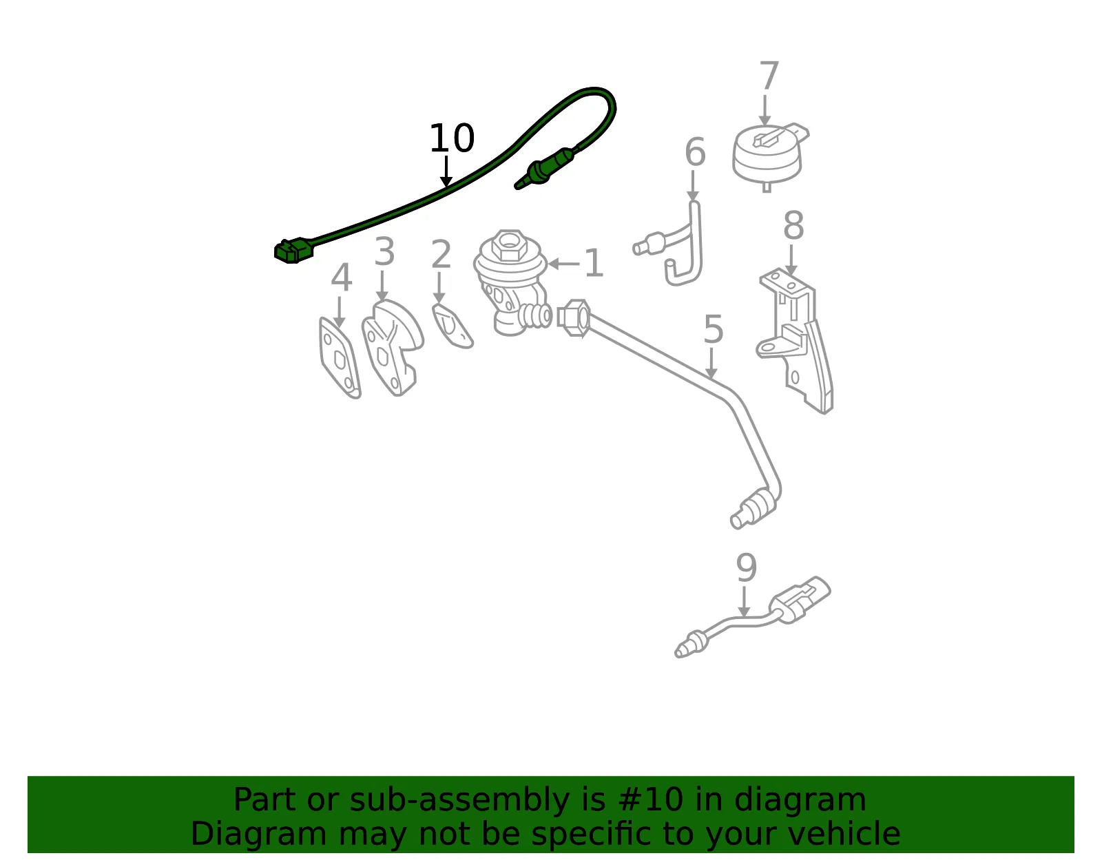 Oxygen Sensor - Nissan (22690-5S511) - view 2