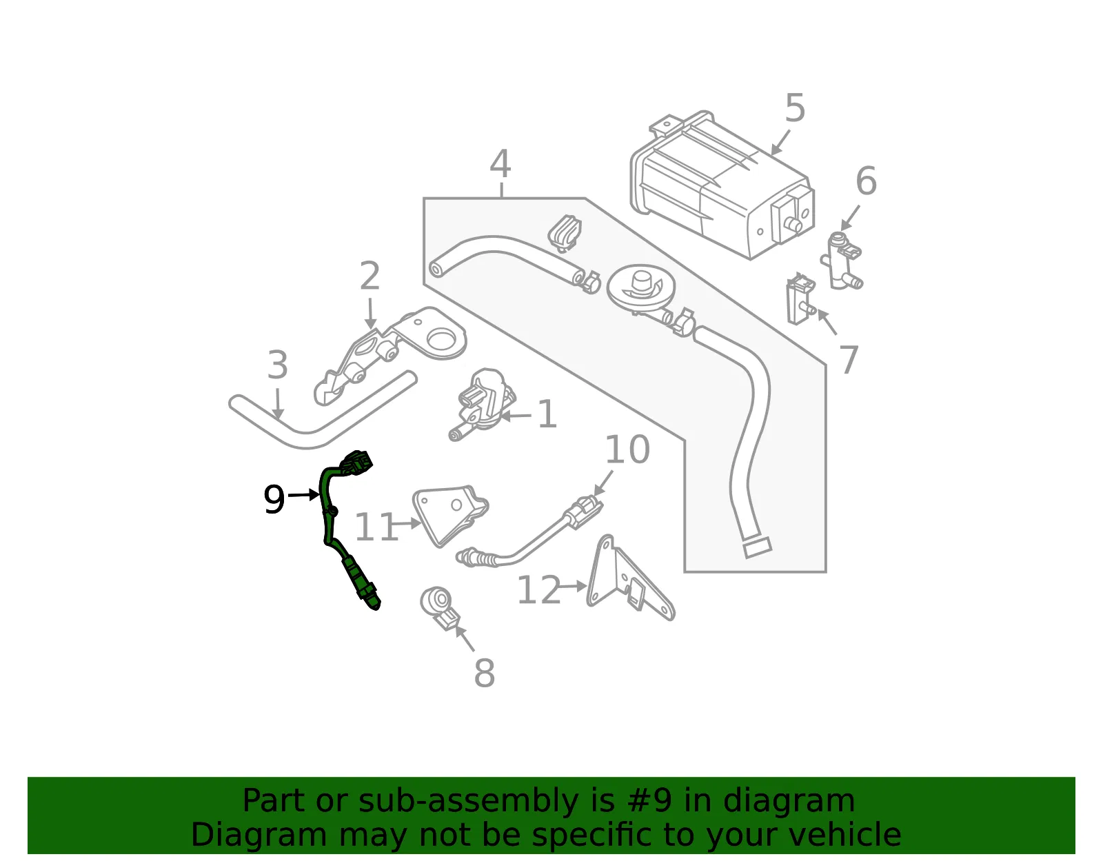 Oxygen Sensor - Nissan (22693-1AA0A) - view 6