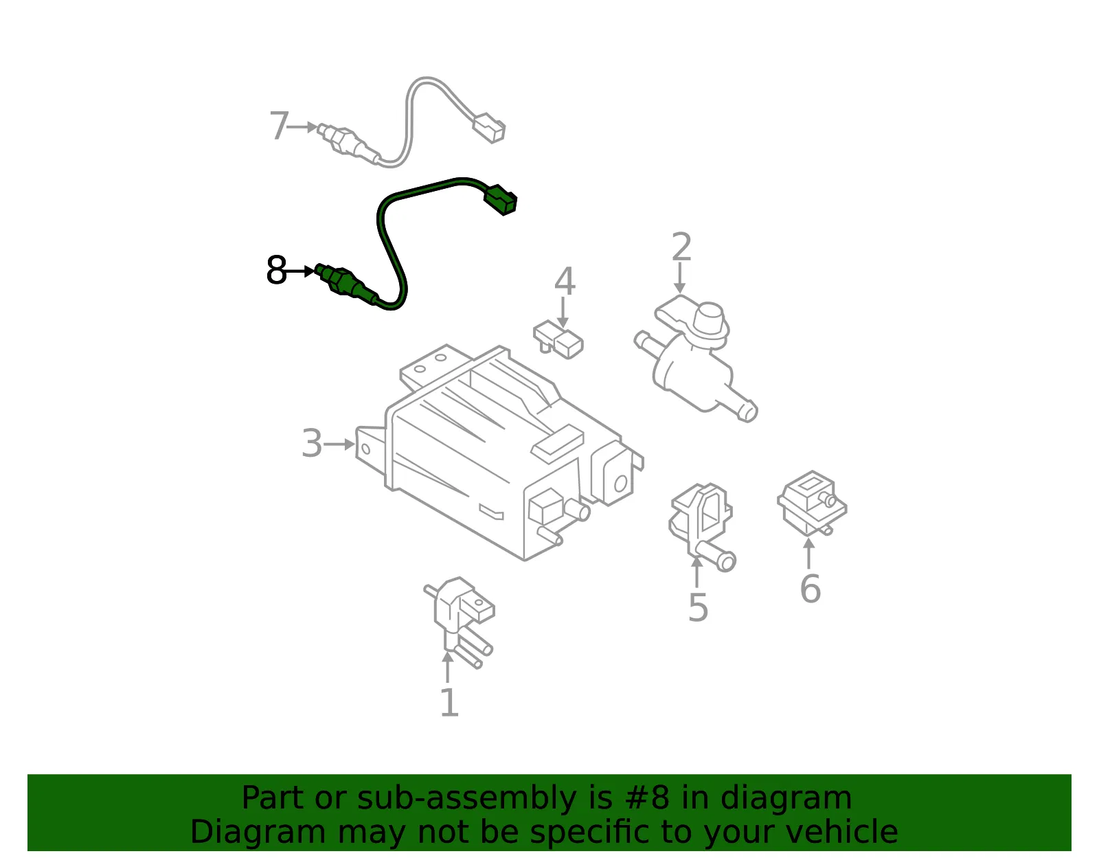 Oxygen Sensor - Nissan (22693-1KC0A) - view 6