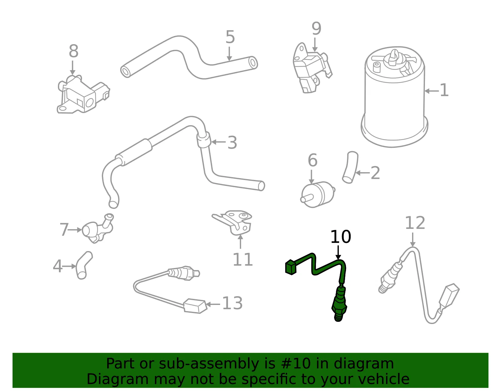 Oxygen Sensor - Nissan (22693-1KT0A) - view 5