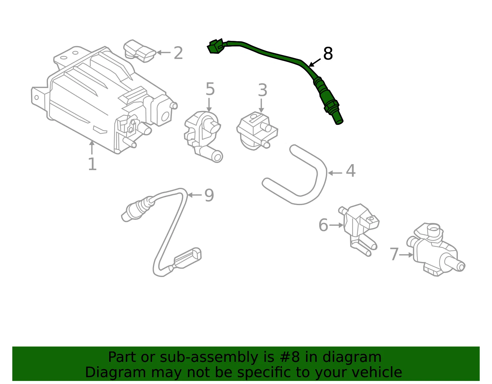 Oxygen Sensor - Nissan (22693-3SR0A) - view 5