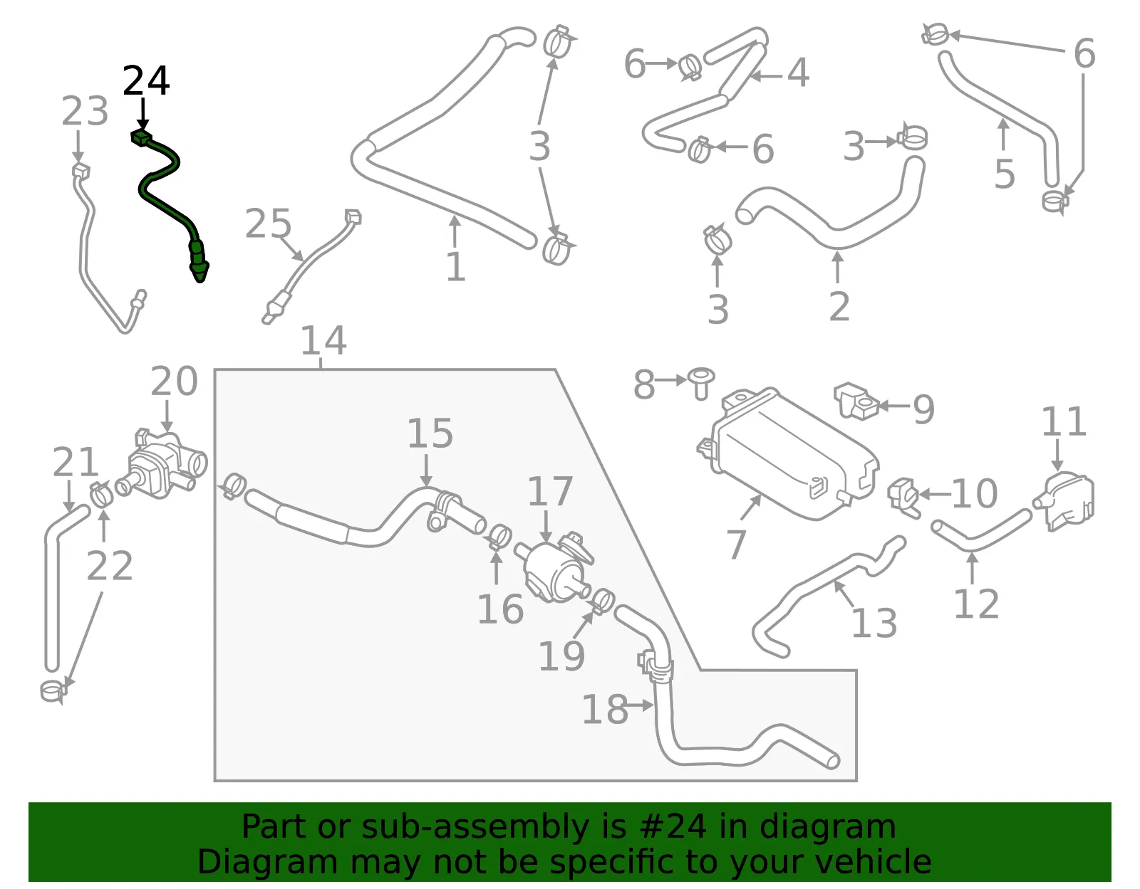 Oxygen Sensor - Nissan (22693-6CA0C) - view 5