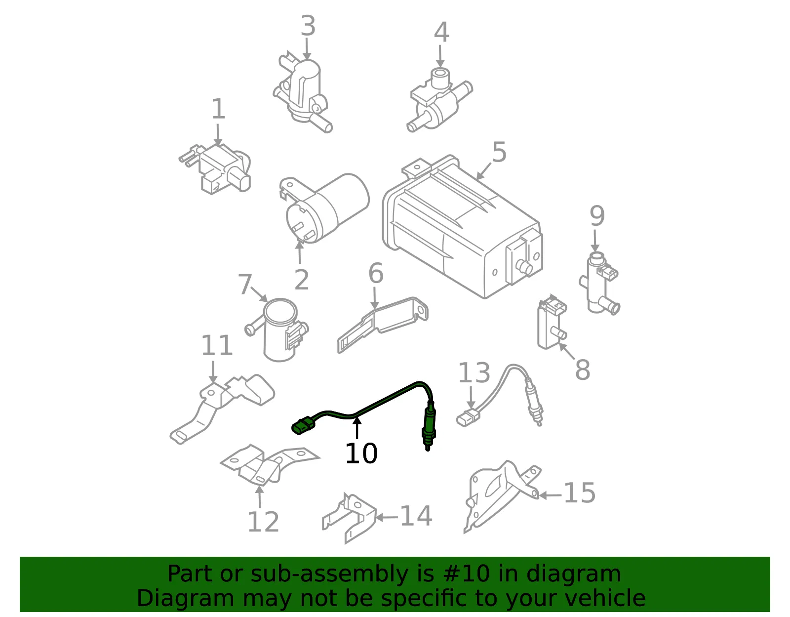 Oxygen Sensor - Nissan (22693-9HP0A) - view 6
