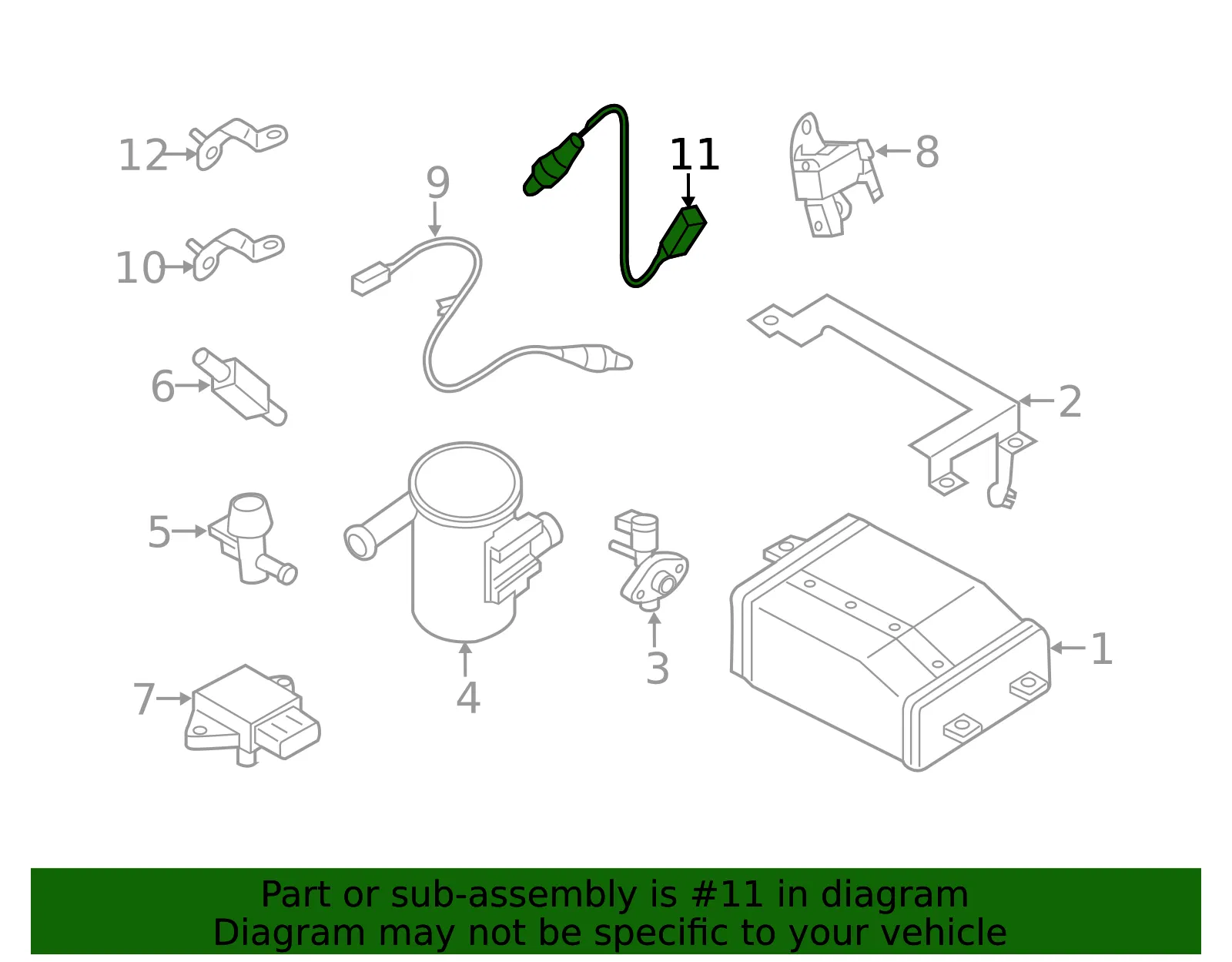 Oxygen Sensor - Nissan (226A0-3NT0A) - view 5