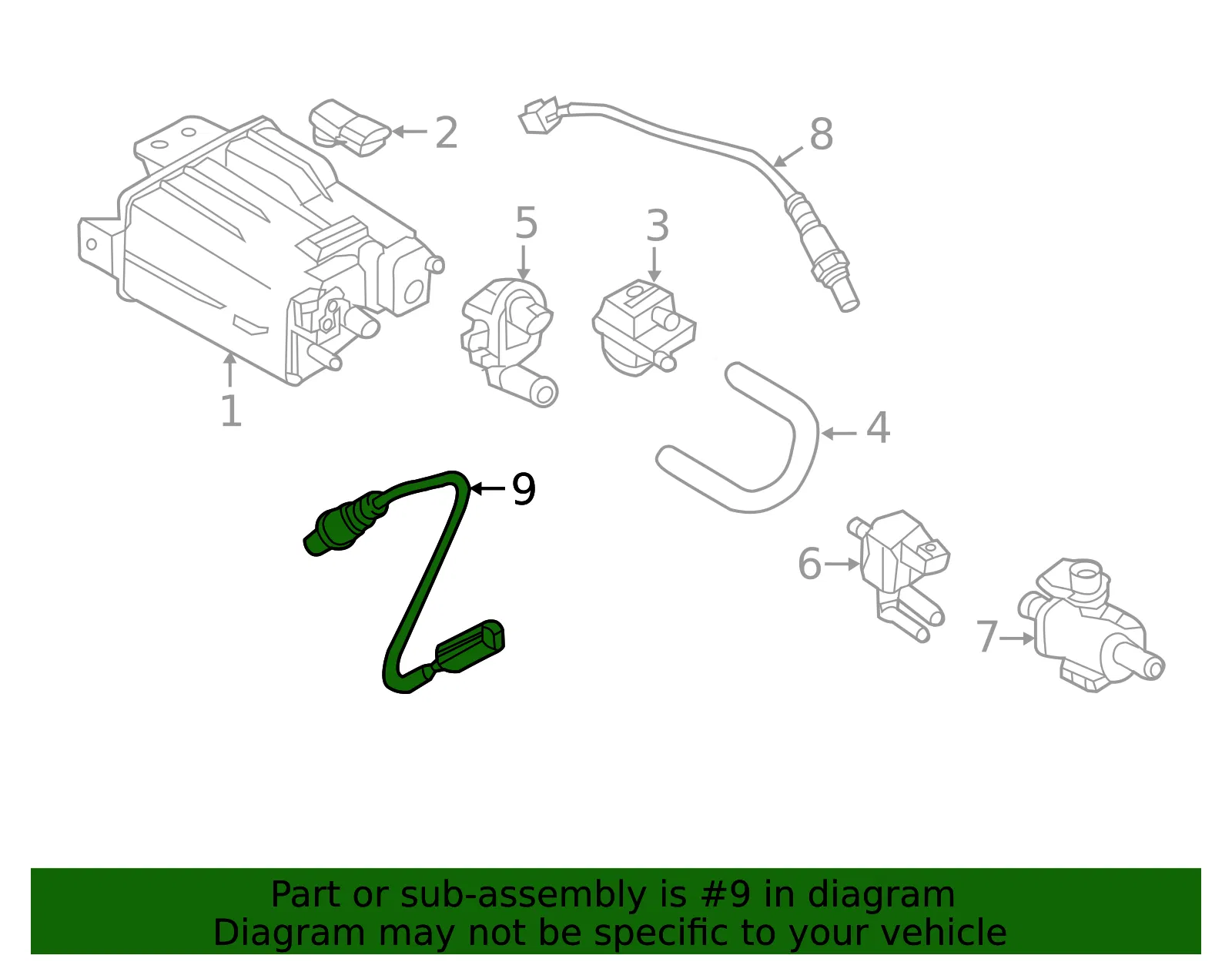 Oxygen Sensor - Nissan (226A0-3RC0A) - view 6