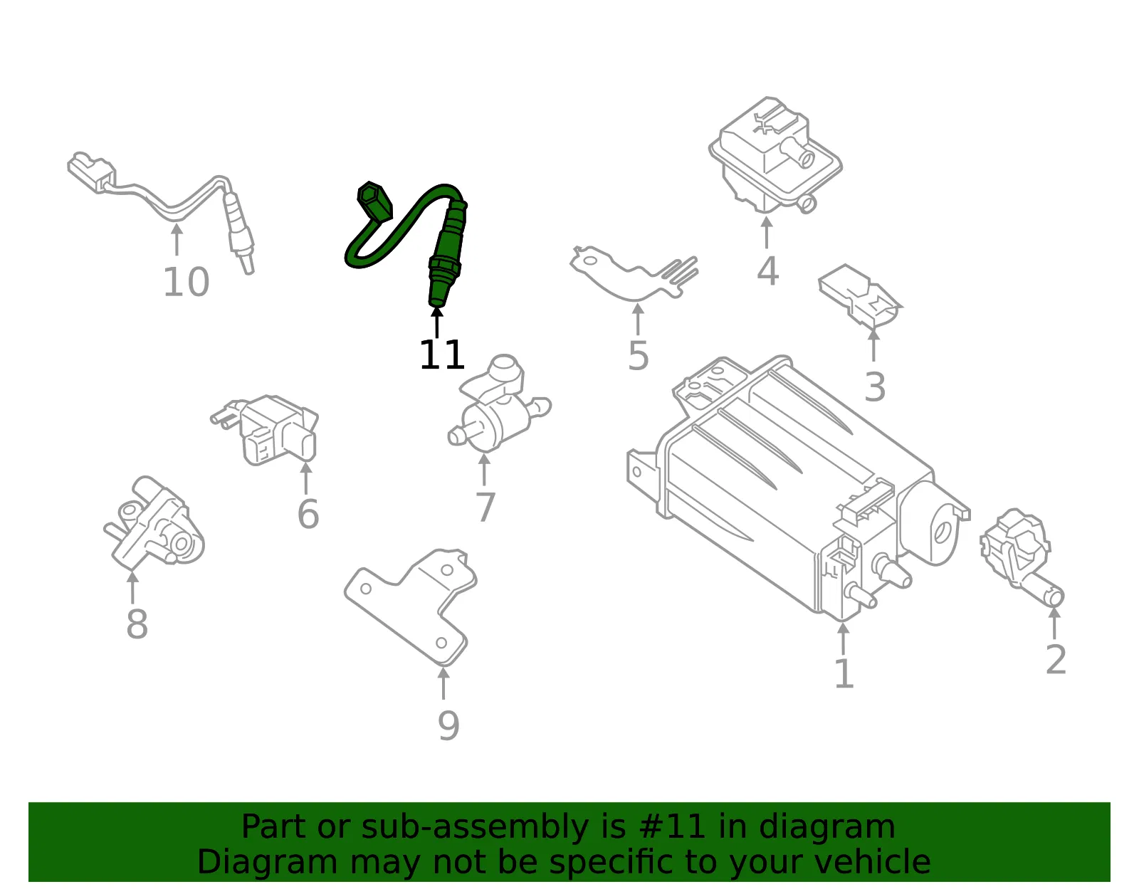 Oxygen Sensor - Nissan (226A0-4LA1B) - view 5