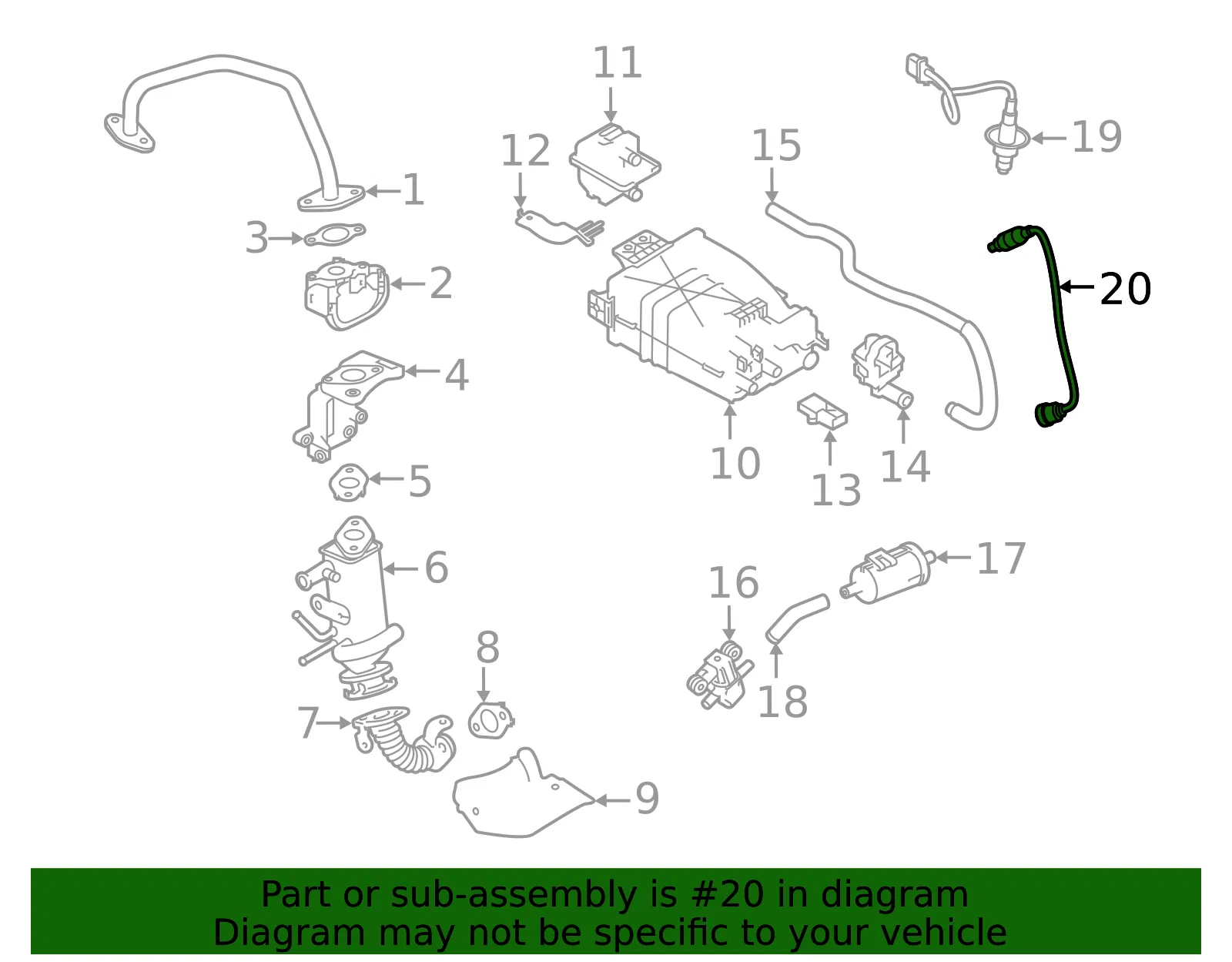 Oxygen Sensor - Nissan (226A0-6CA0A) - view 4