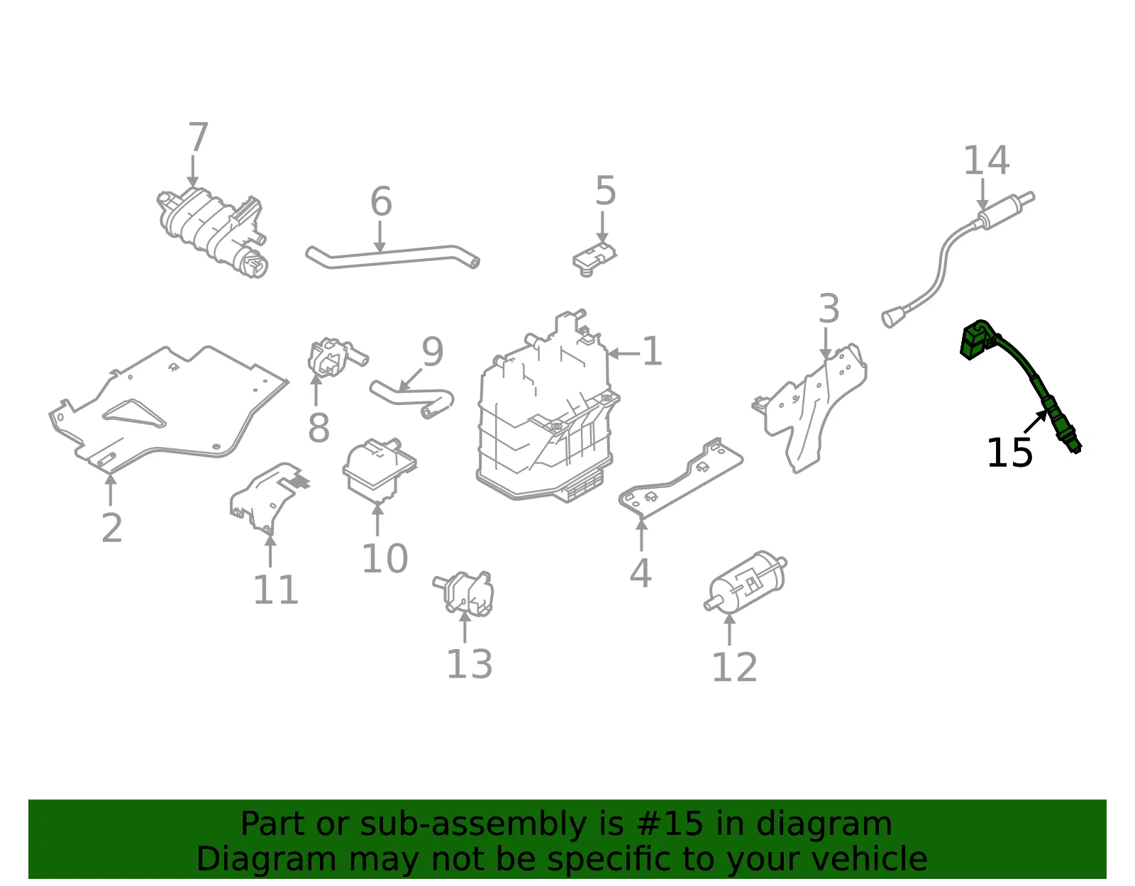 Oxygen Sensor - Nissan (226A0-9BT0C) - view 5