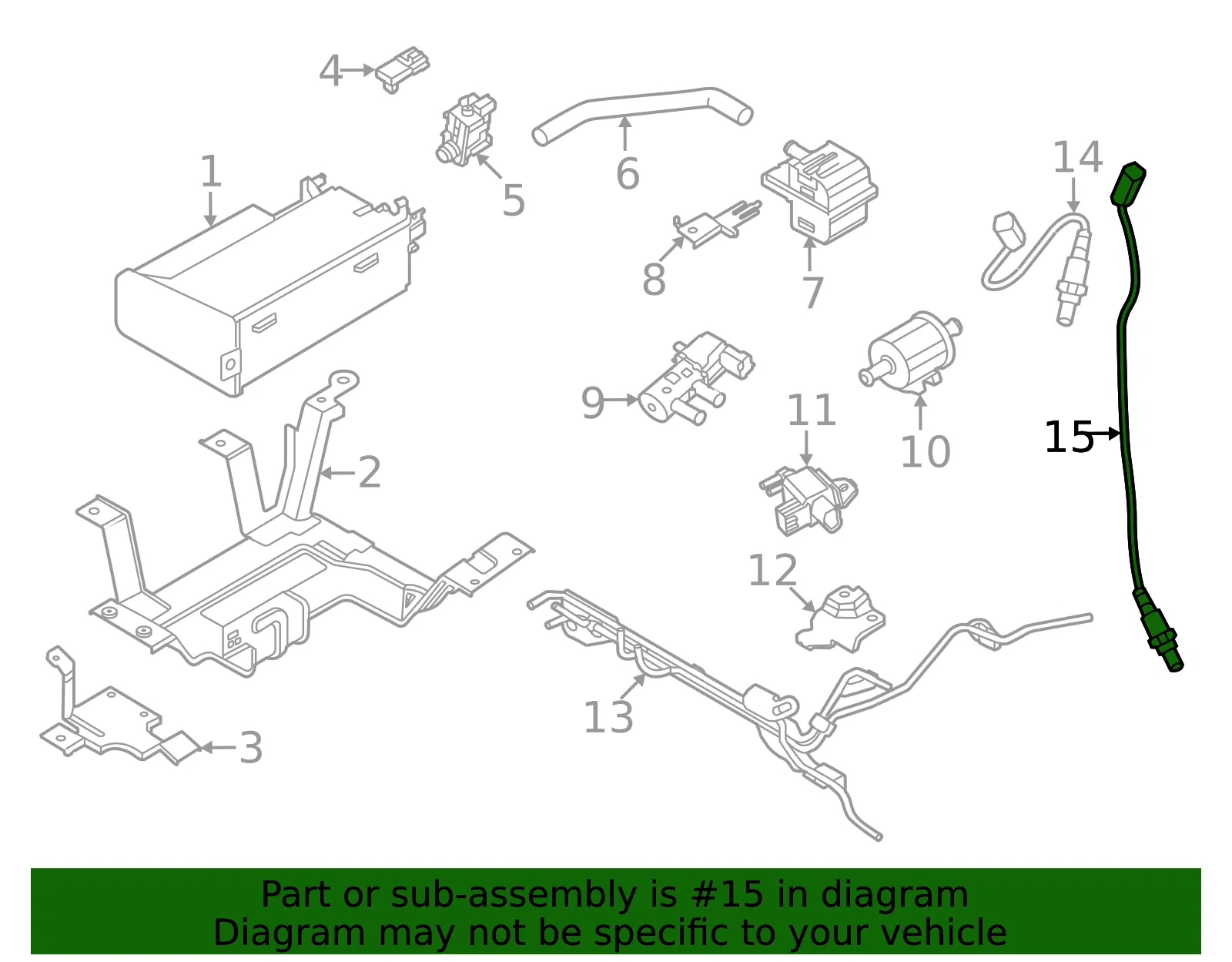 Oxygen Sensor - Nissan (226A0-9UH0A) - view 5