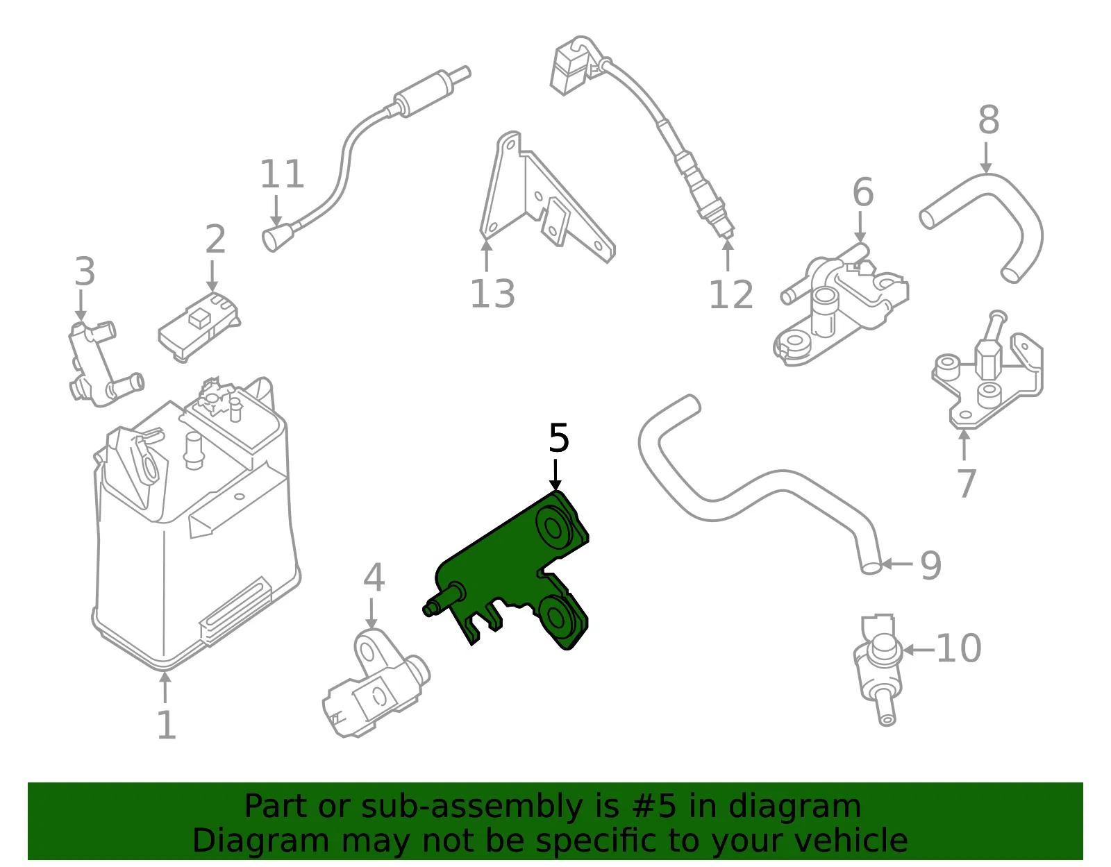 Pressure Sensor Bracket - Nissan (22761-9BP0A) - view 2