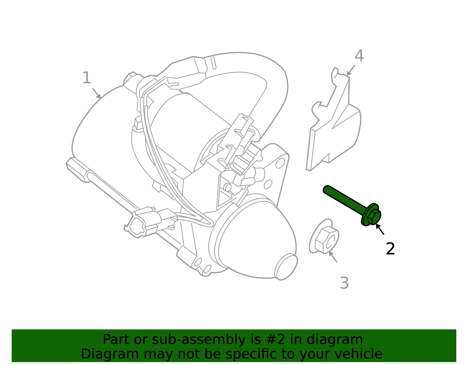 Starter Bolt - Nissan (23390-7S00A) - view 2