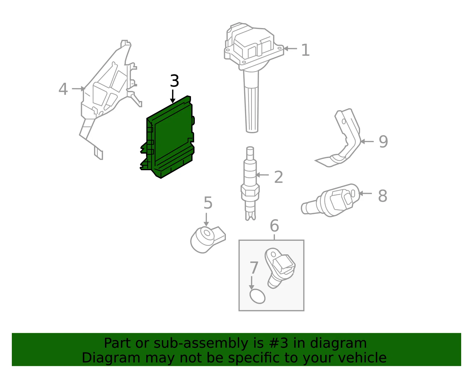 Engine Control Module (ECM) - Nissan (23703-1UX0E) - view 2