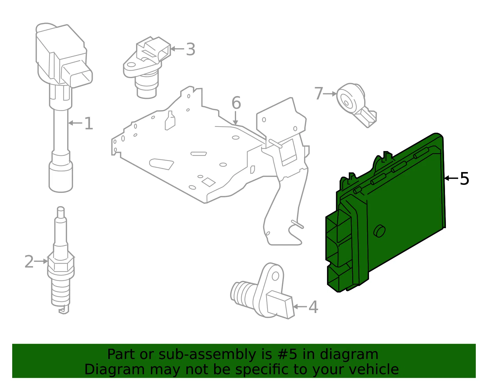 Engine Control Module (Blank) - Nissan (23703-1VX9A) - view 2