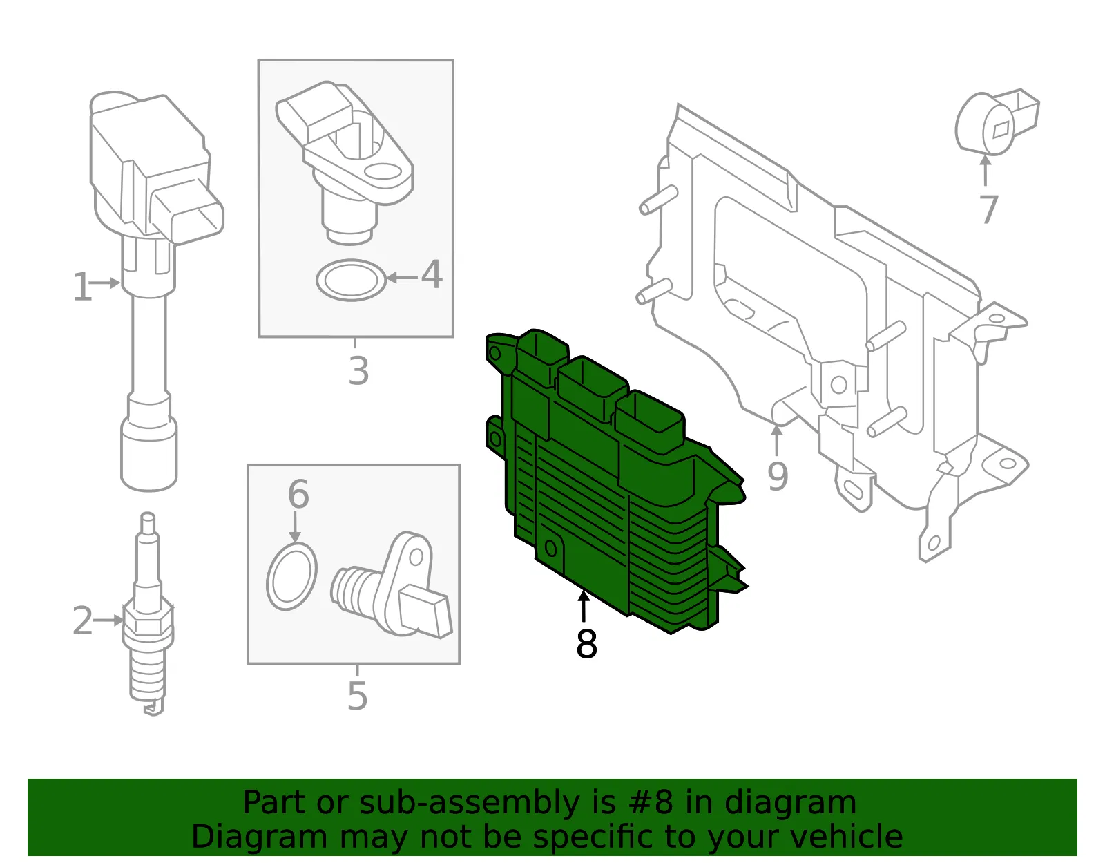 Engine Control Module (Blank) - Nissan (23703-3SA2C) - view 3