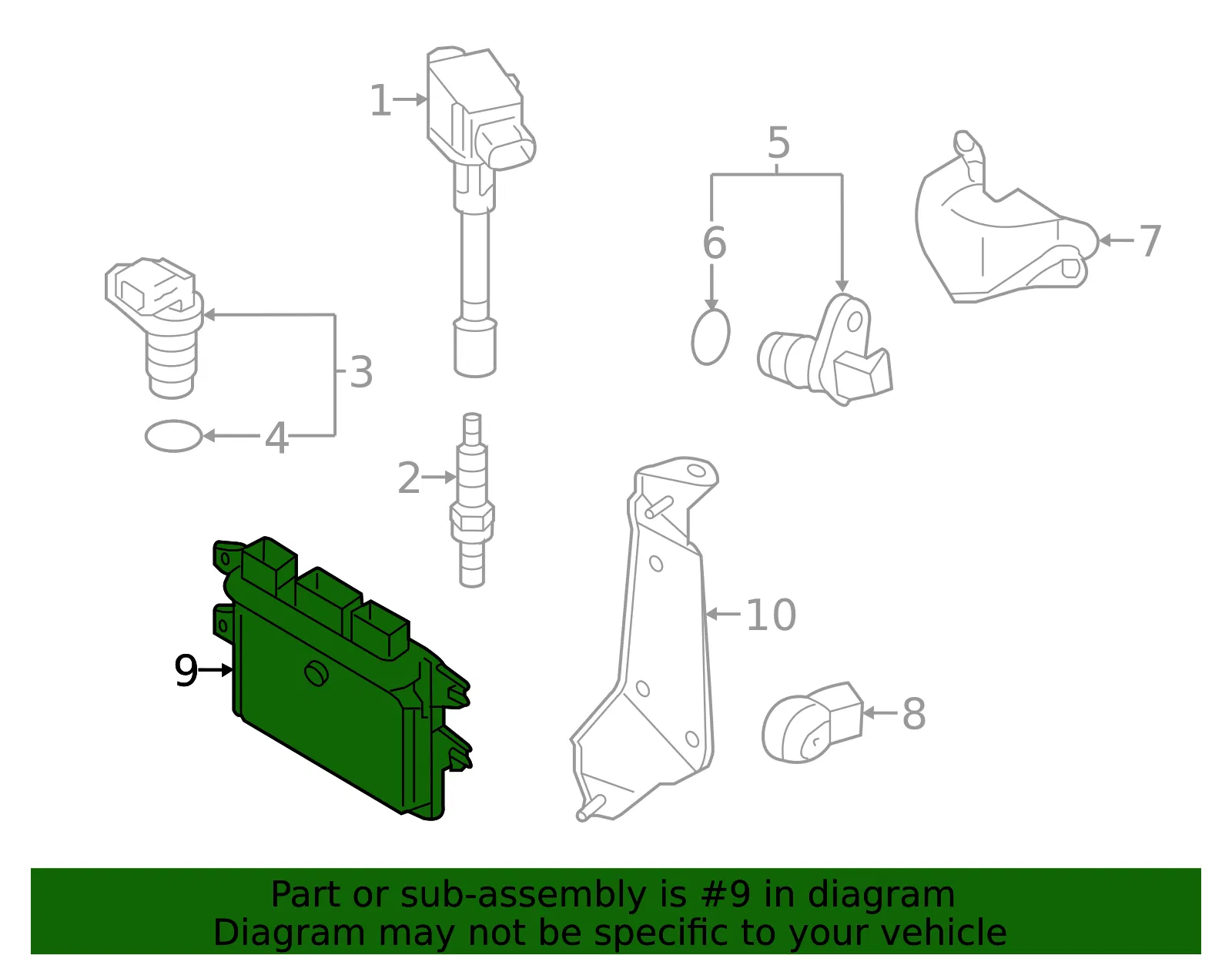 Engine Control Module (ECM) - Nissan (23703-3VB0A) - view 2