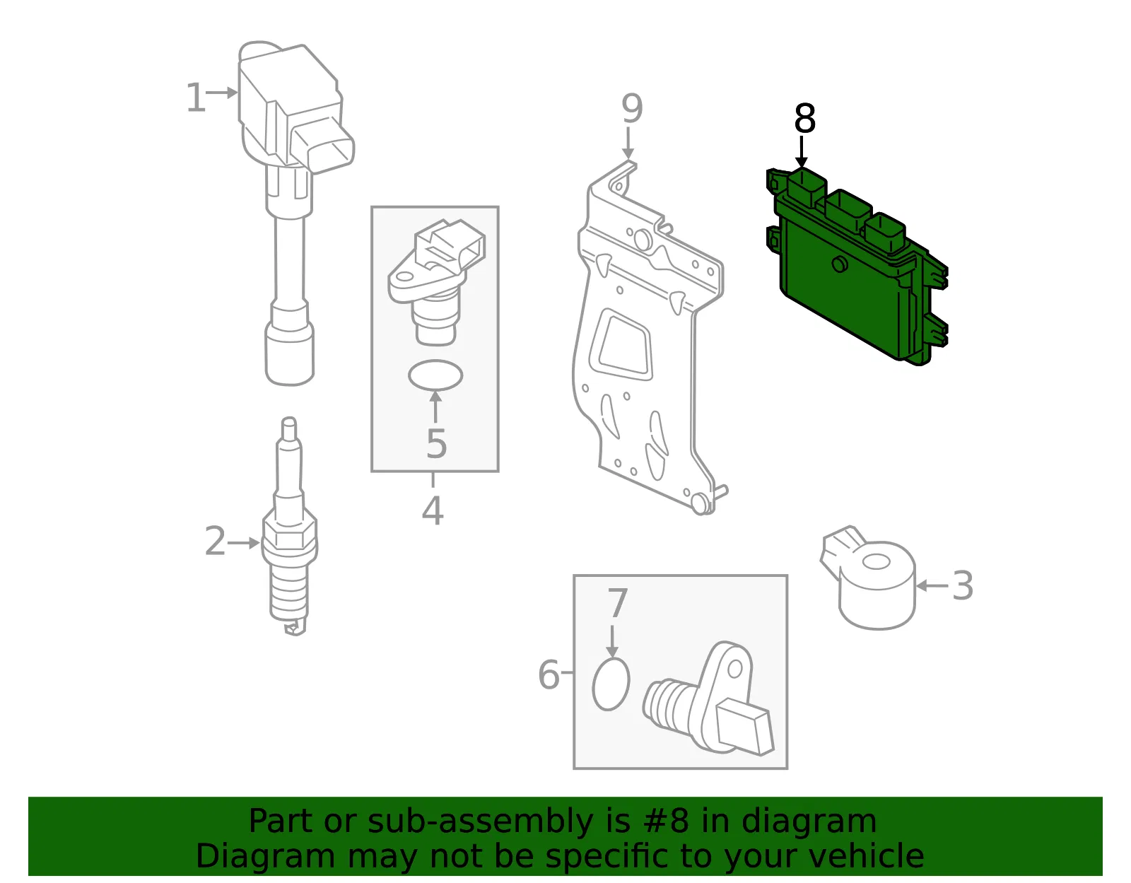 Engine Control Module (ECM) - Nissan (23703-5EA0A) - view 2